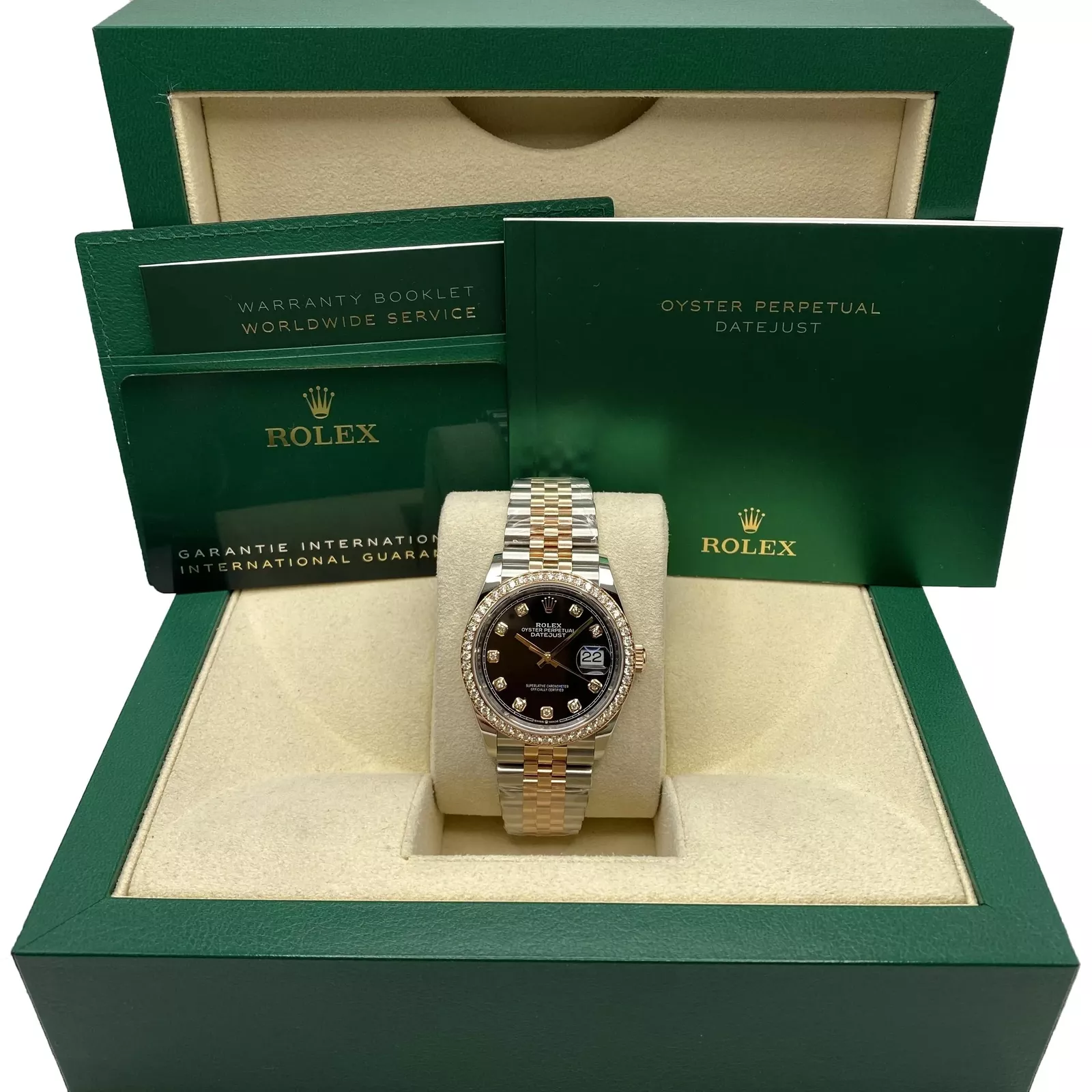 RLX  Datejust 36mm 126283 Bright Black Dial Oyster Bracelet Watch