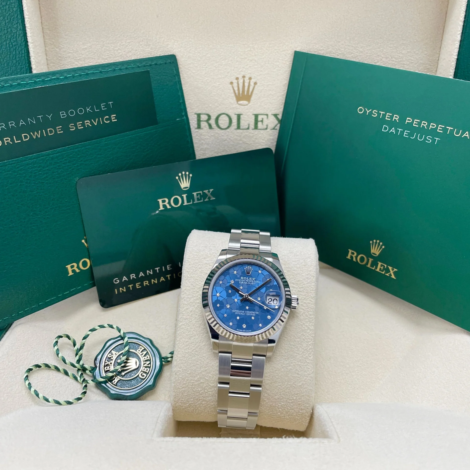 RLX Datejust m278274-0035/0036 Azzurro Blue Dial Oyster Watch
