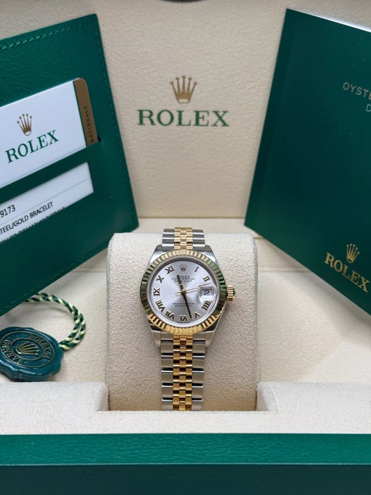 RLX Lady-Datejust 28mm 279173 Silver Roman Dial Oyster Bracelet