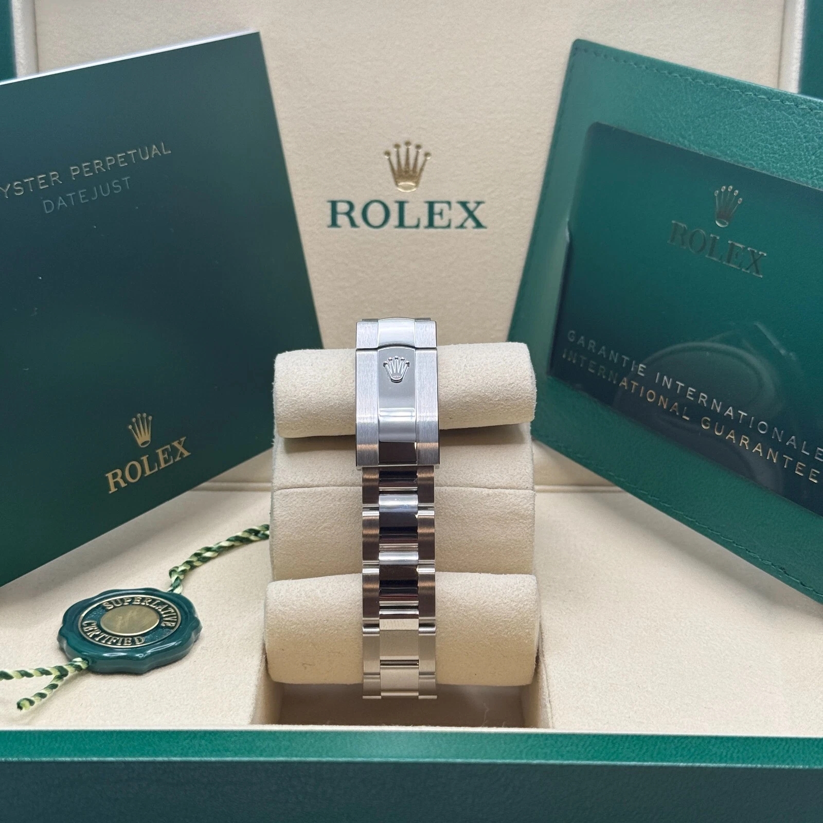 RLX Datejust m278344-0035/0036 Bright Blue Dial 31mm Domed Diamond Oyster Watch