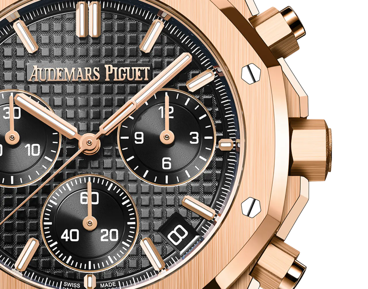 A&P ROYAL OAK Pink Gold Black Dial CHRONOGRAPH 41mm