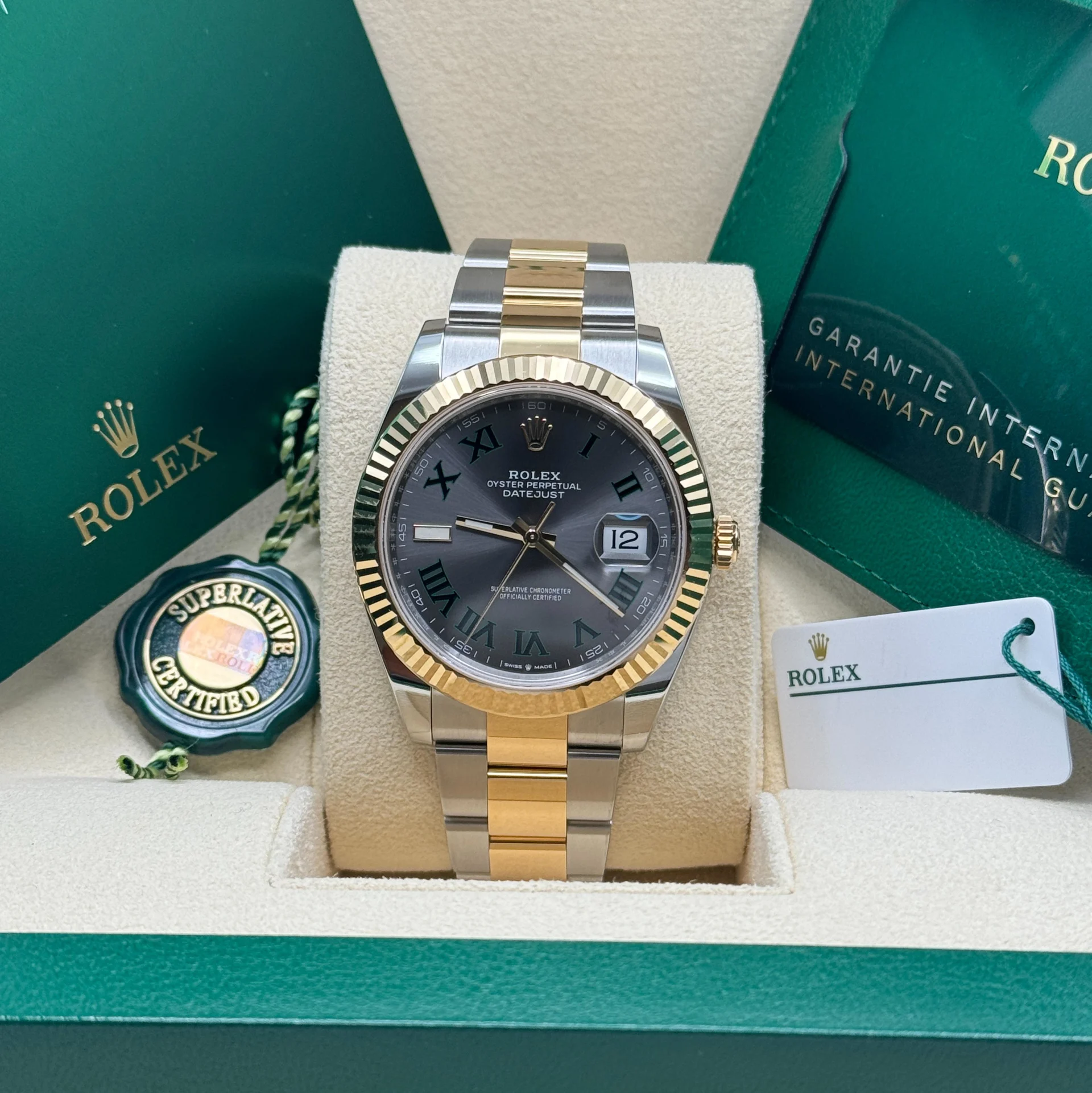 RLX  Datejust 41mm 126333 Two-Tone Yellow Gold Fluted Bezel 