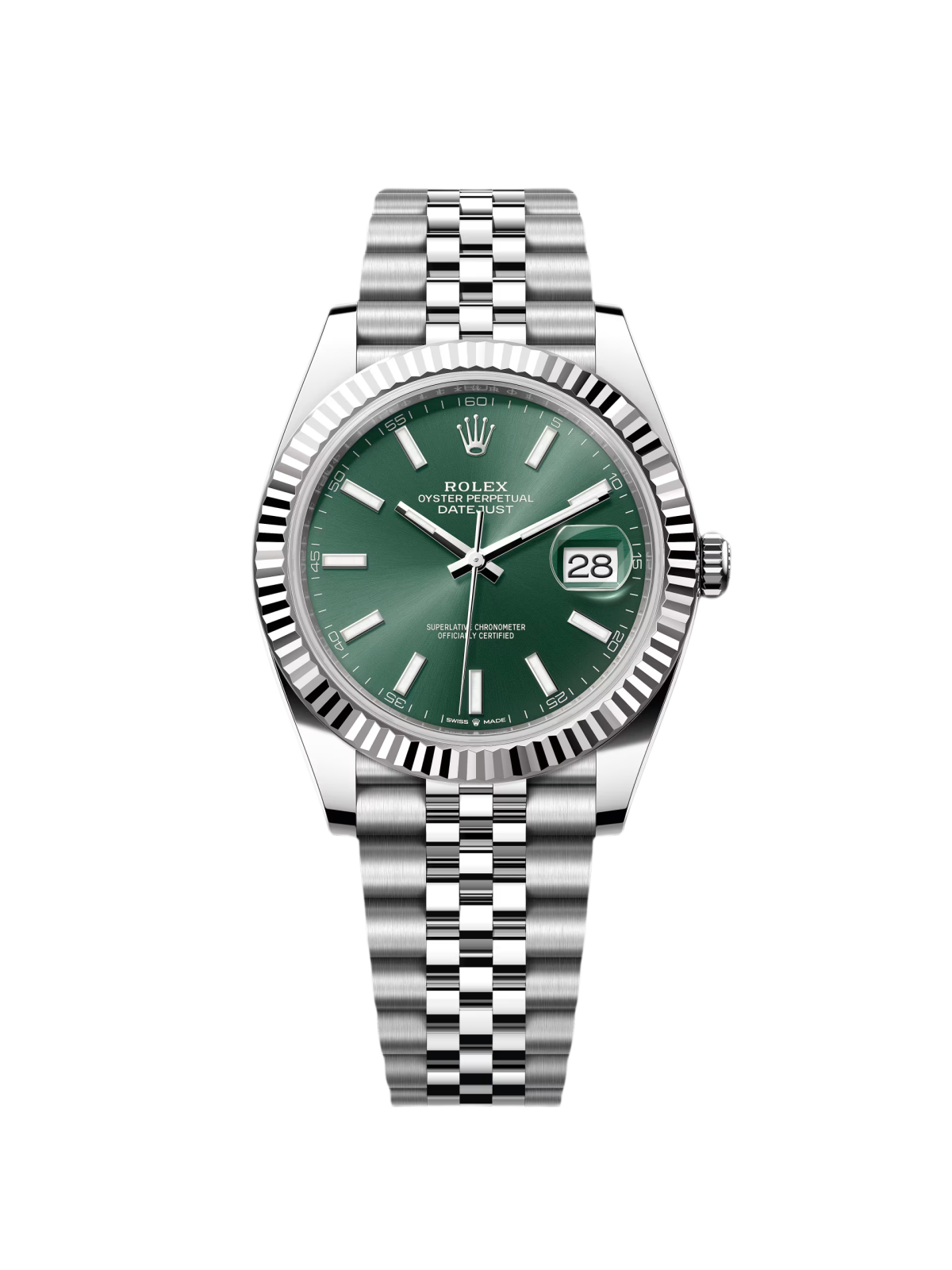RLX  Datejust 41mm Mint Green Dial Jubilee Bracelet Watch - 126334