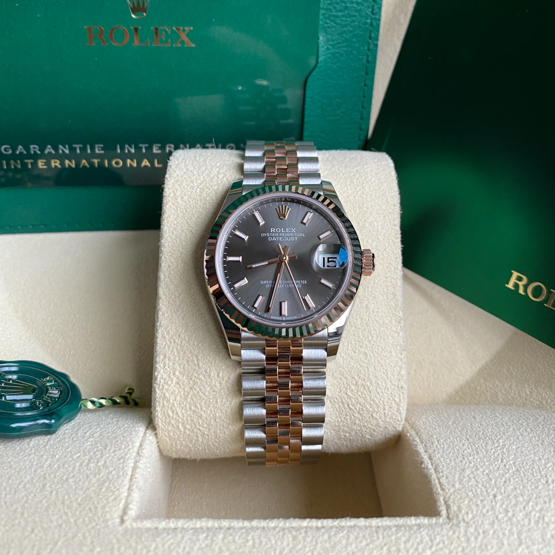 RLX Datejust m278271-0017/0018 Slate 31mm Dial Oyster Bracelet Watch