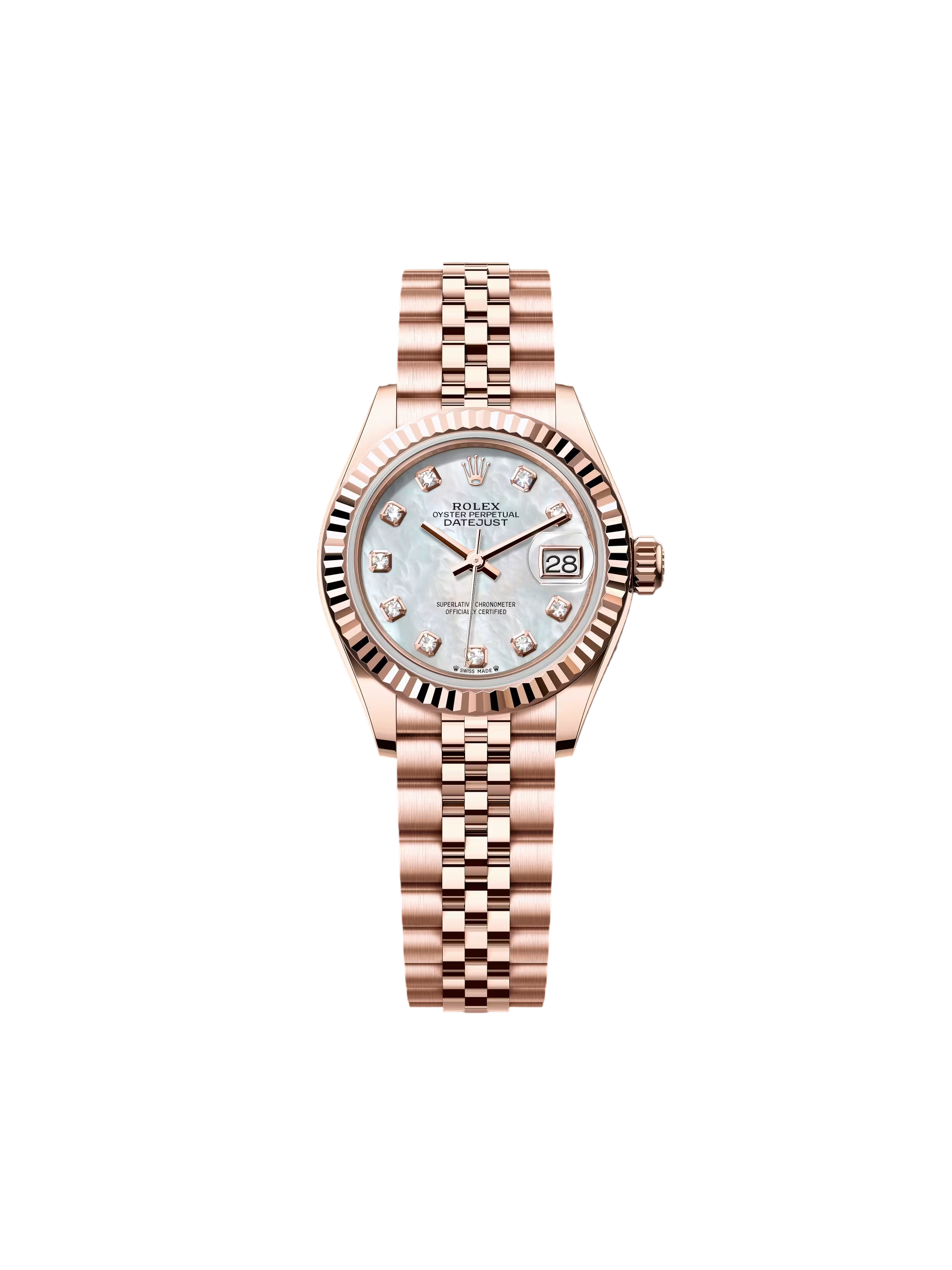 RLX Lady-Datejust 28mm 279175 Mother-of-Pearl Dial President Everose Gold