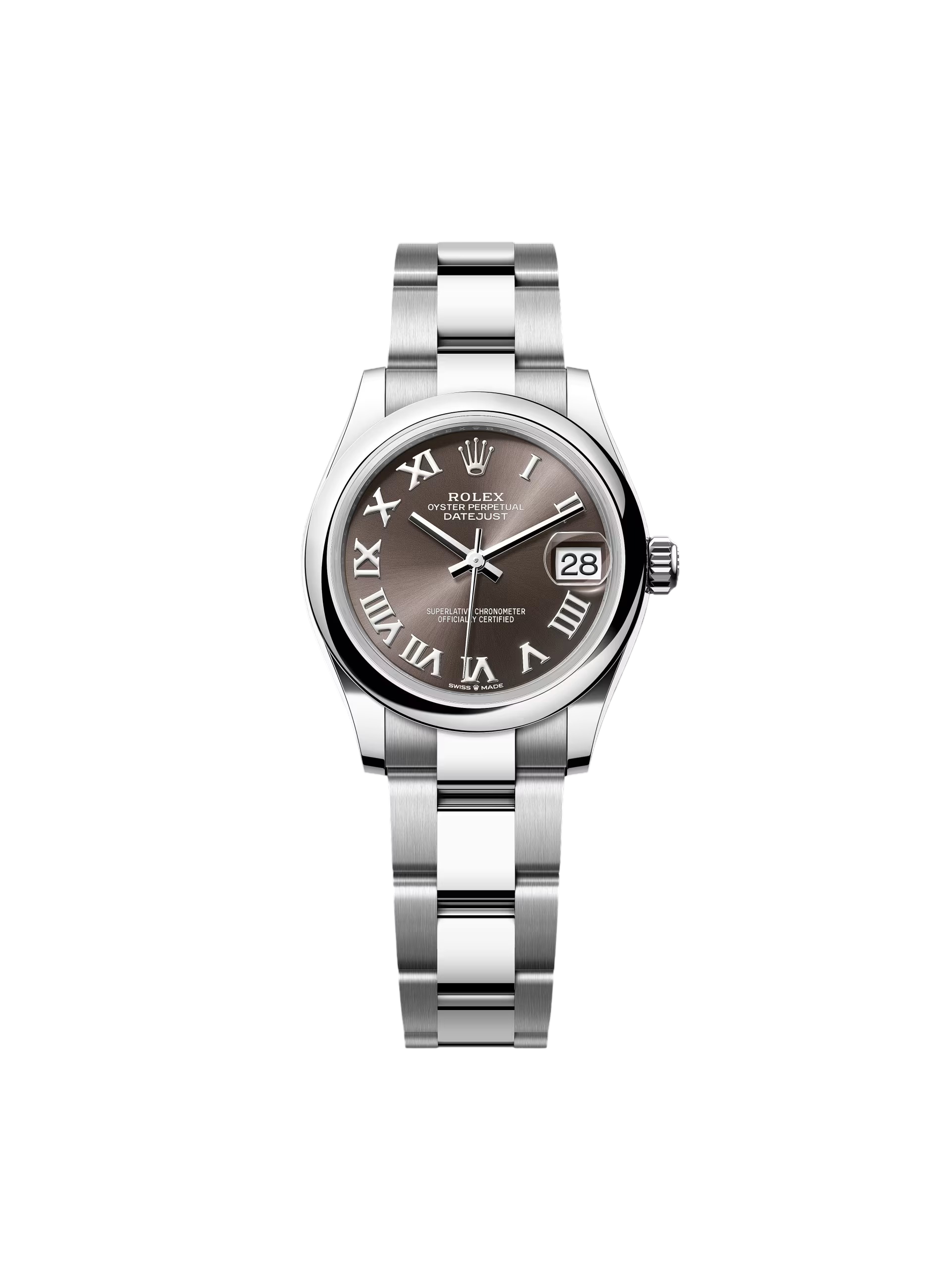 RLX Datejust m278240-0015/0016 31mm  Dark Grey Roman Domed Bezel Oyster Oystersteel