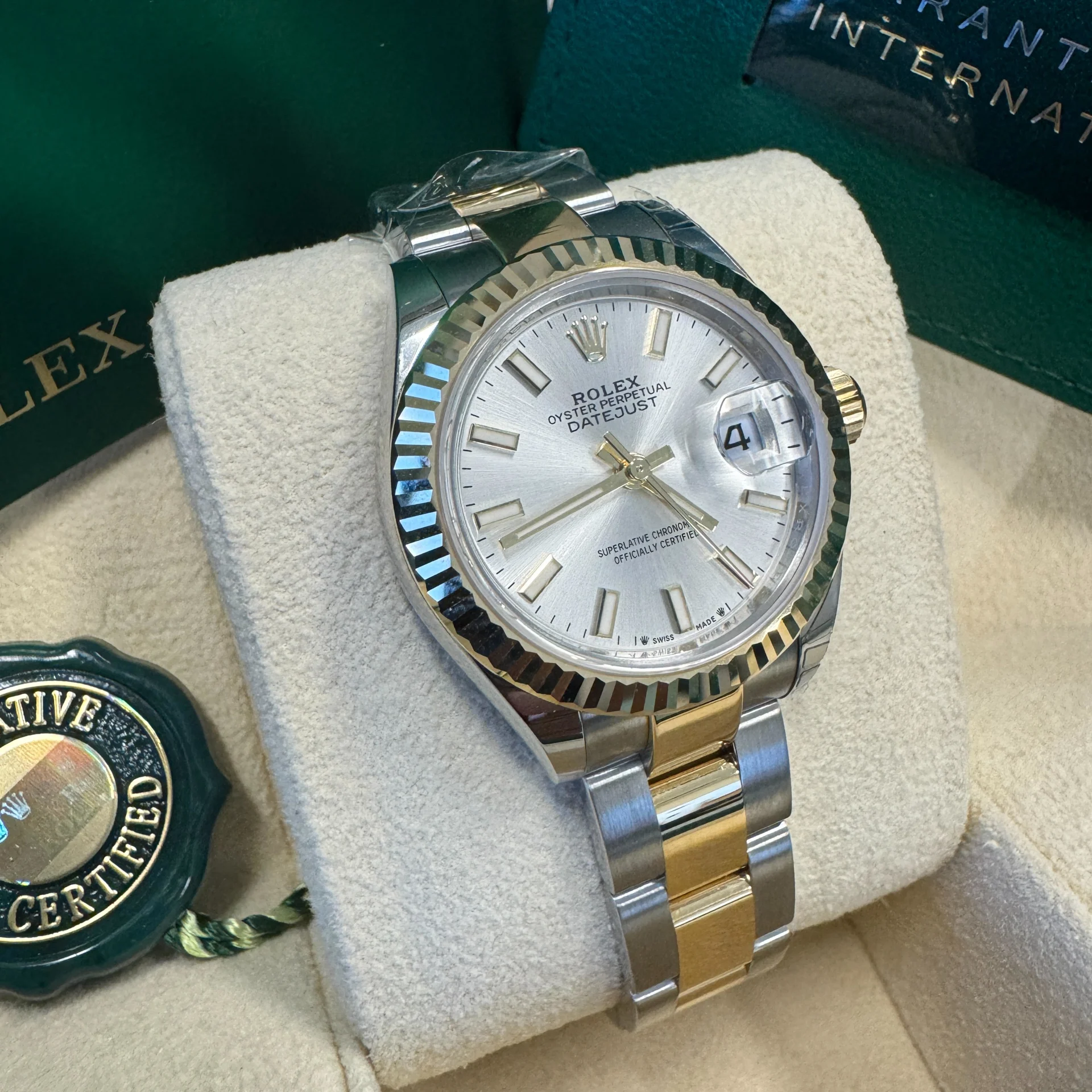 RLX Lady-Datejust 28mm 279173 Silver Index Dial Oyster Bracelet