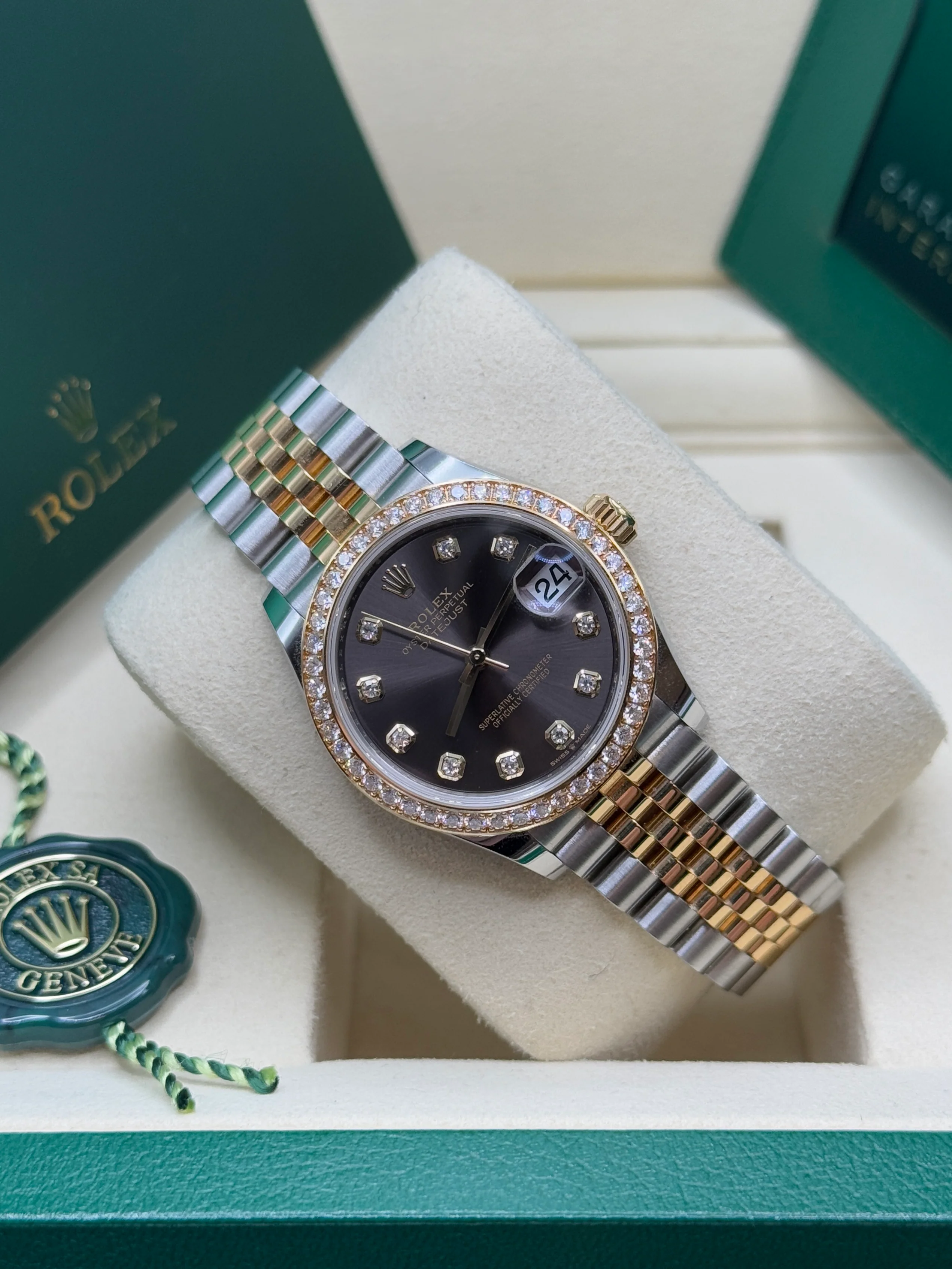 RLX Datejust m278383RBR-0021/0022 31mm Dark Grey Dial Oyster Bracelet