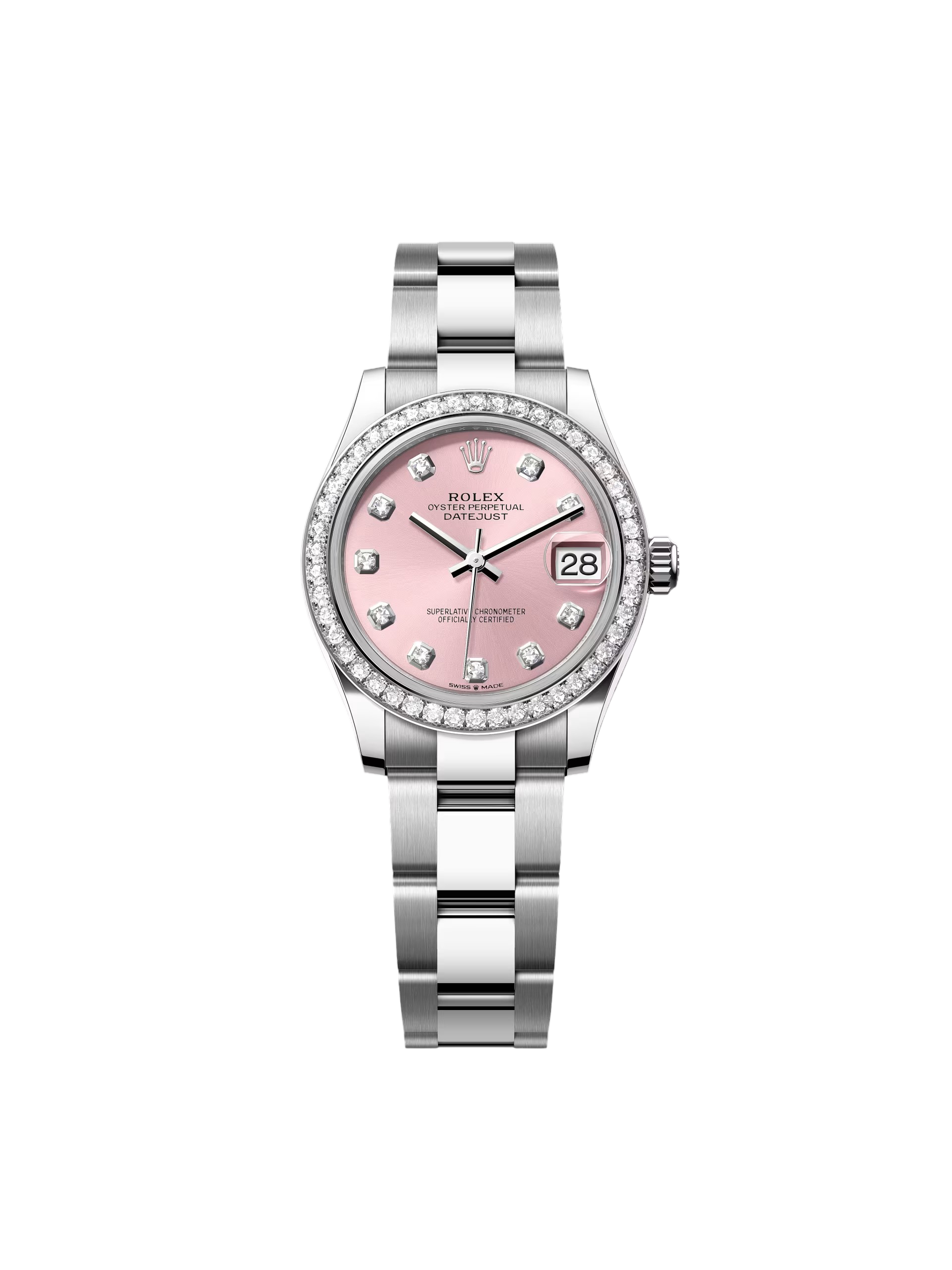 RLX Datejust m278384RBR-0035/0036 Pink 31mm Dial Oyster Watch