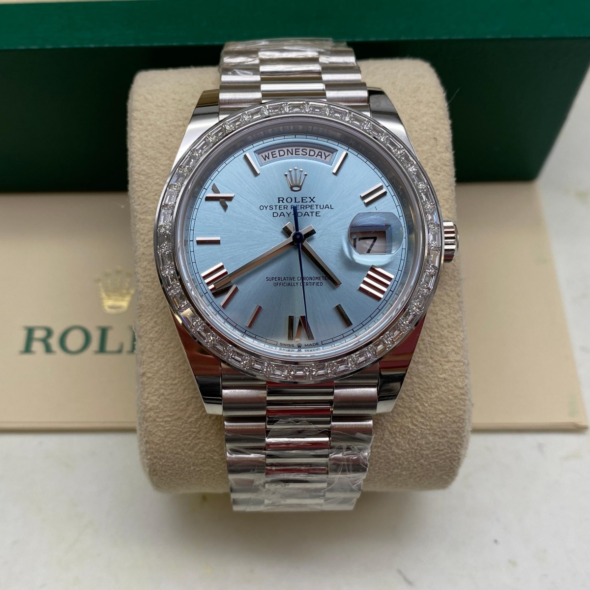 RLX Day-Date 40mm 228396TBR-0030 Ice Blue Roman Dial