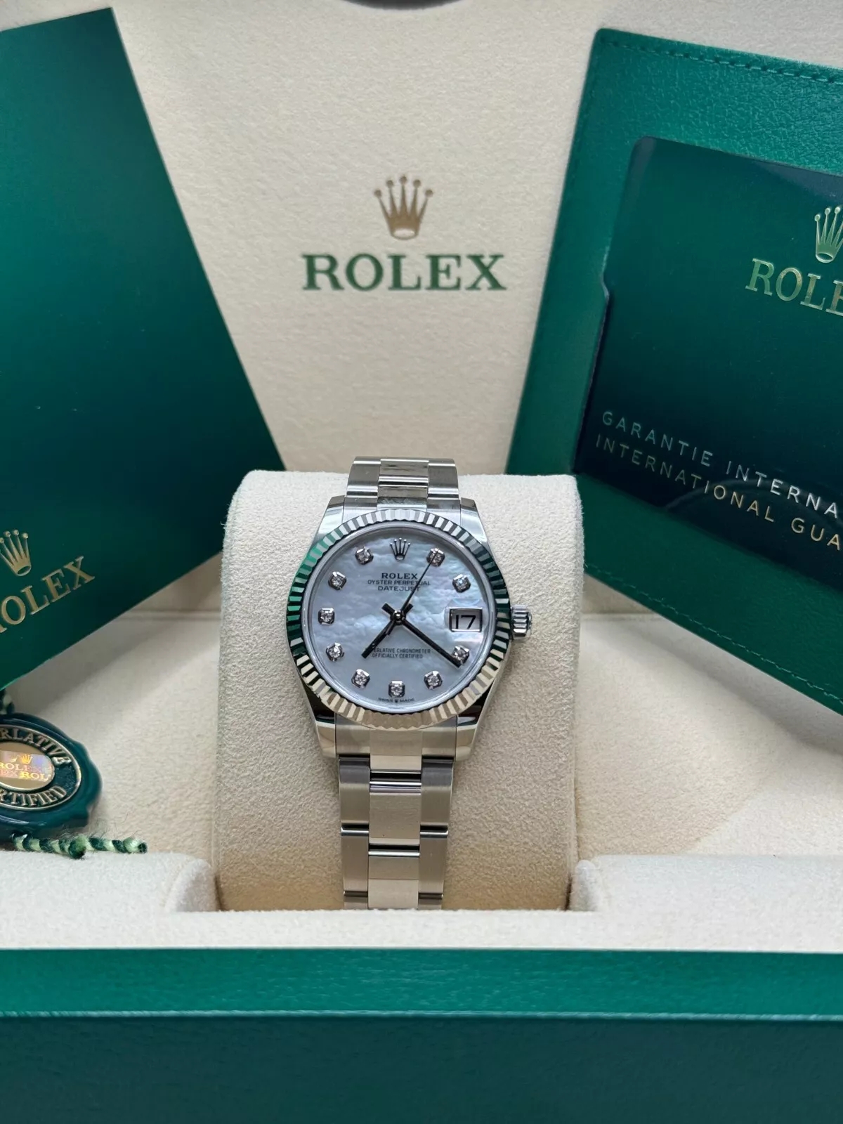 RLX Datejust m278274-0005/0006 31mm Mother-of-Pearl 31mm Dial Oyster Watch