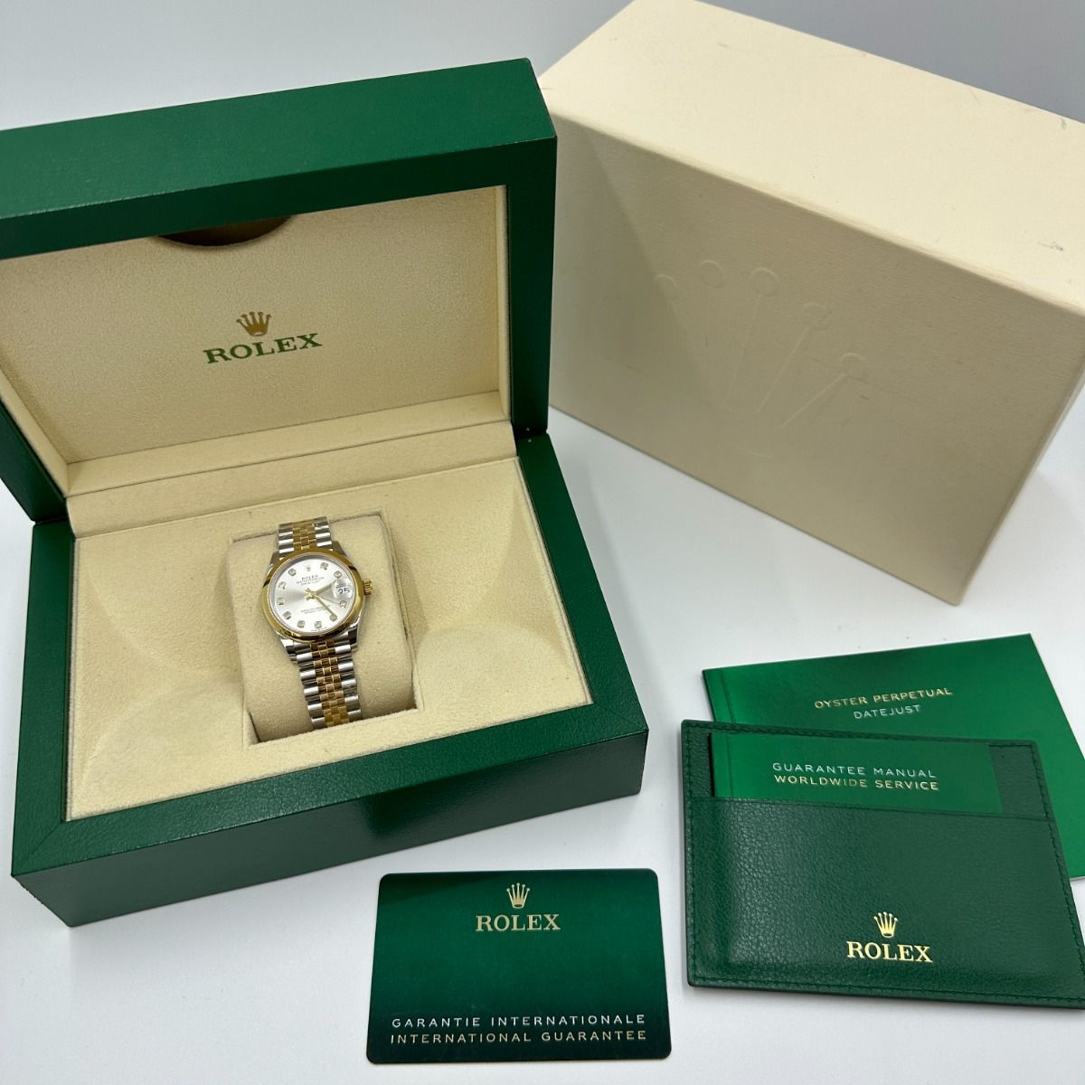 RLX Datejust m278243-0019/0020 31mm Silver Dial Yellow Rolesor Oyster Watch