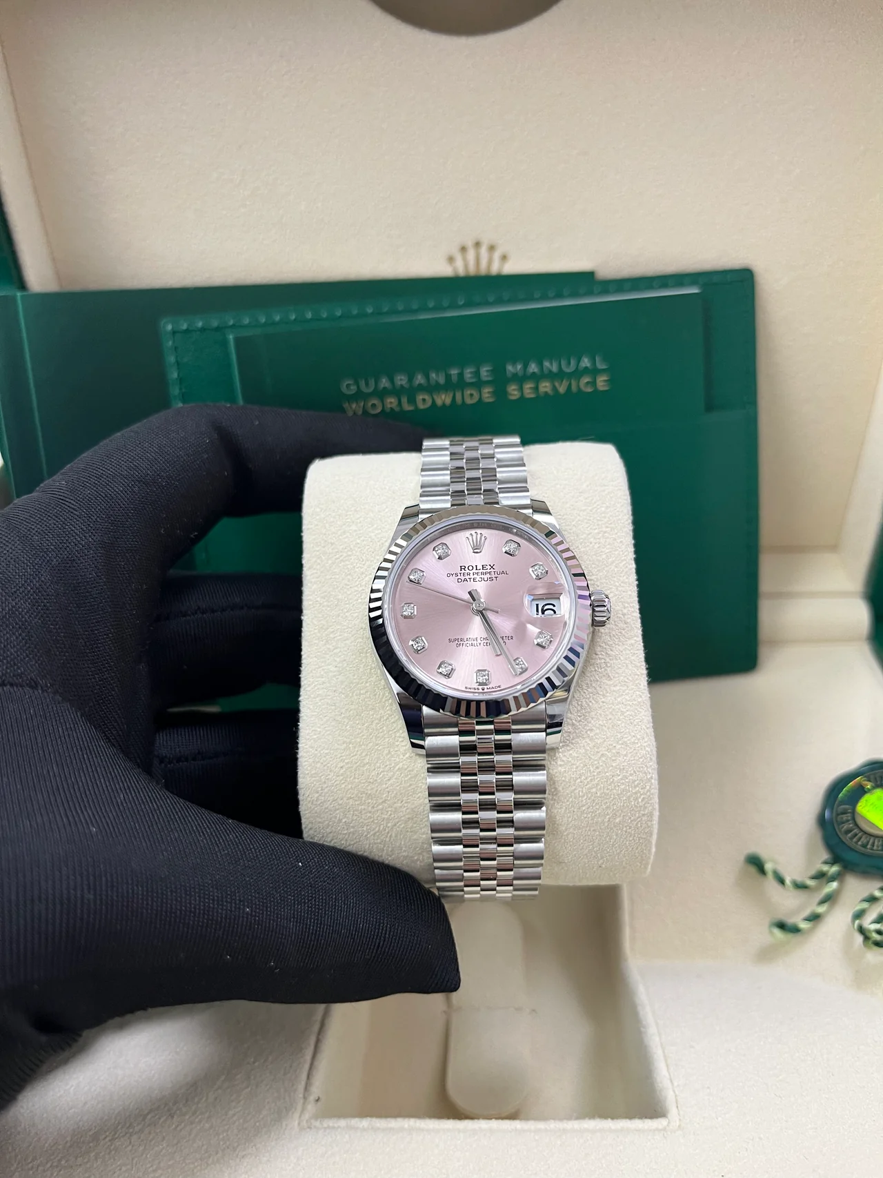 RLX Lady-Datejust 28mm 279174 Pink Diamond Dial Oyster Bracelet