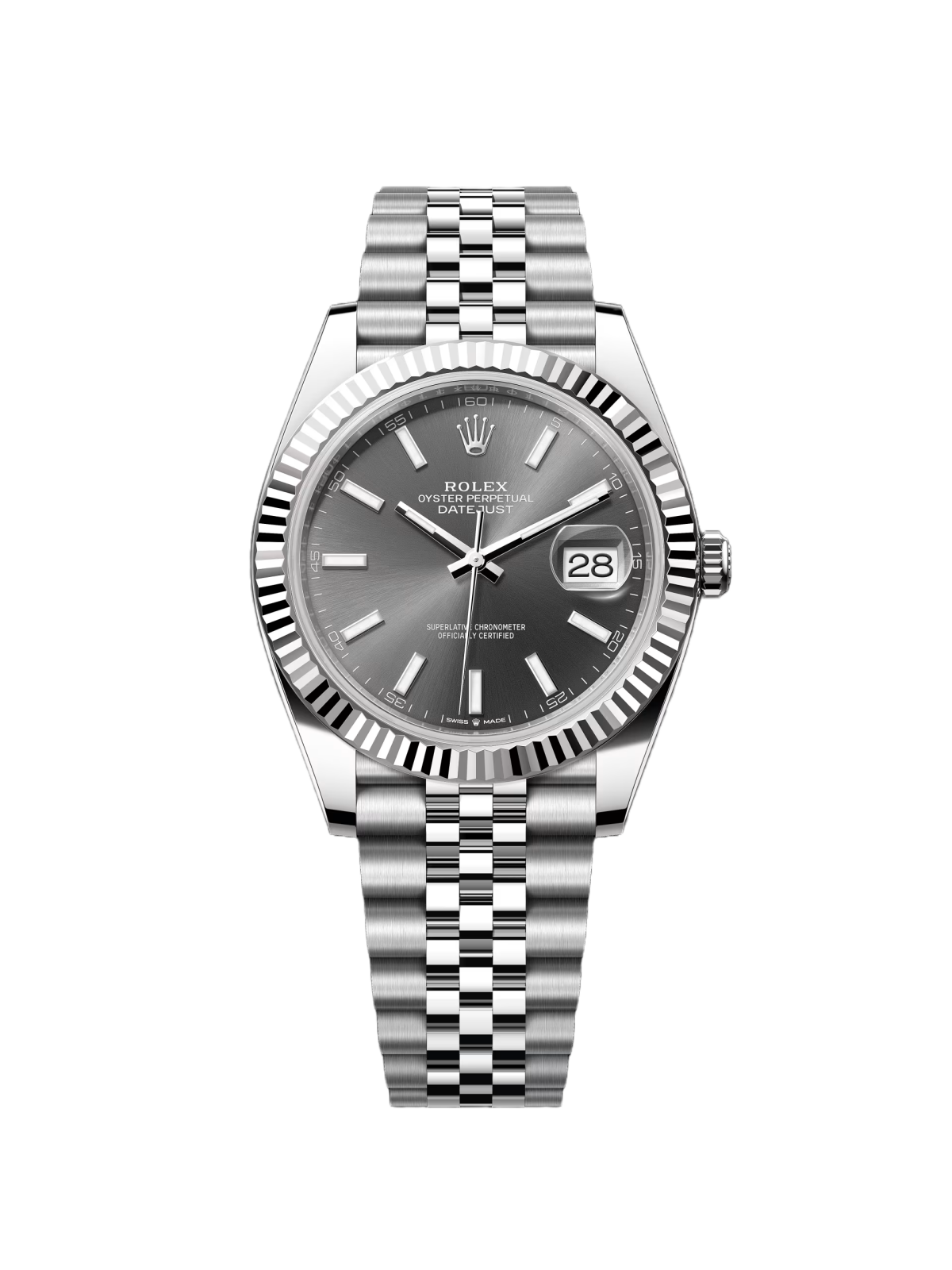RLX  Datejust 41mm 126334 Dark Rhodium Index Jubilee Stainless Steel