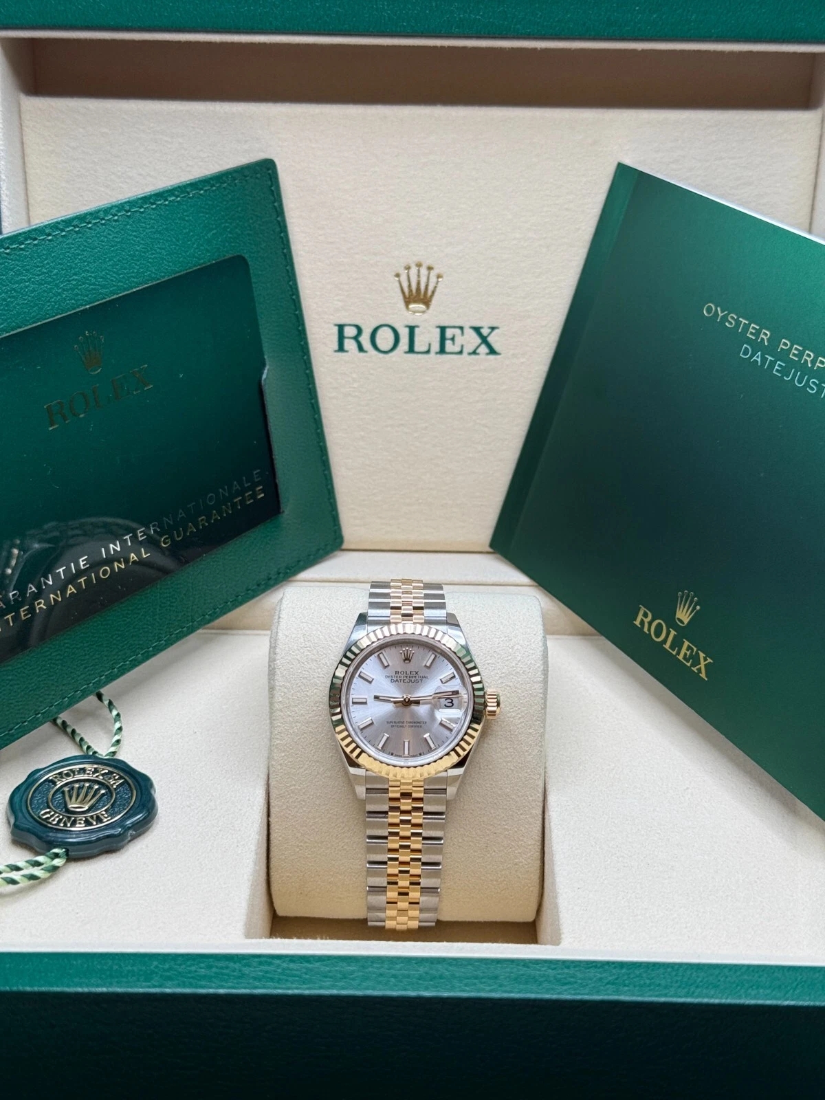 RLX Lady-Datejust 28mm 279173 Silver Index Dial Oyster Bracelet