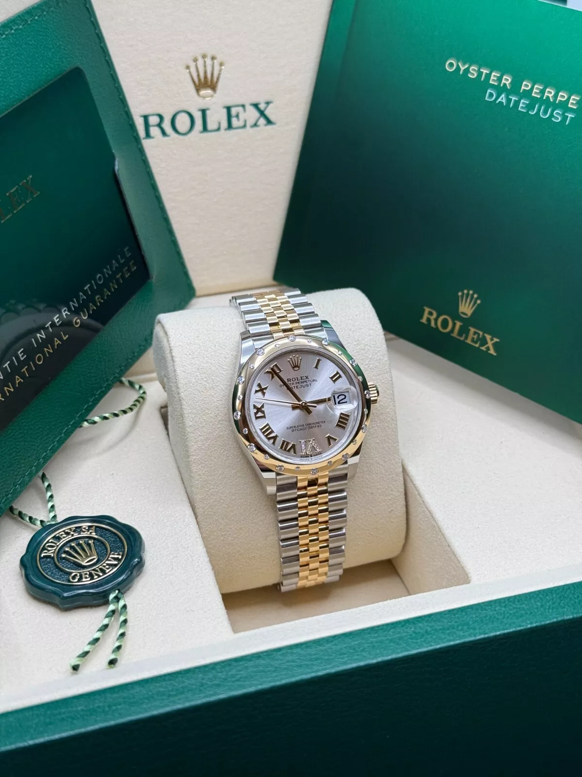 RLX Datejust m278343-0003/0004 Silver Dial Yellow Rolesor Oyster Watch