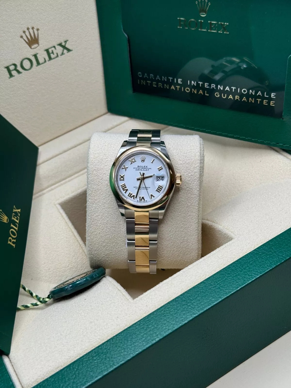 RLX Lady-Datejust 28mm  279163 White Roman Dial Oyster Bracelet
