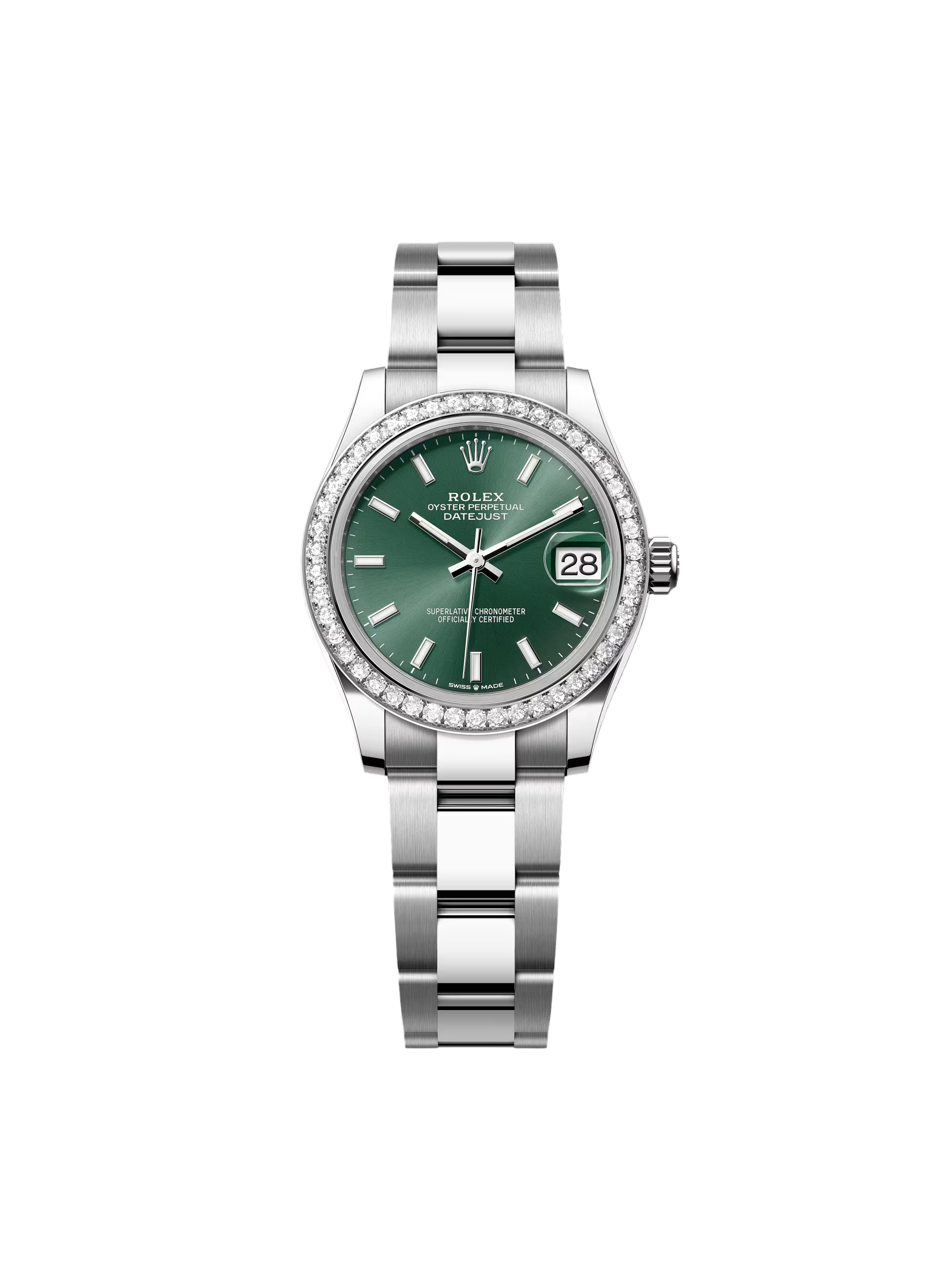 RLX Datejust m278384RBR-0021/0022 Mint Green 31mm Dial Oyster Watch