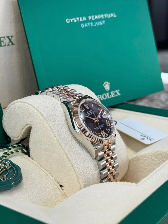 RLX Datejust m278271-0019/0020 Aubergine 31mm Dial Oyster Bracelet Watch