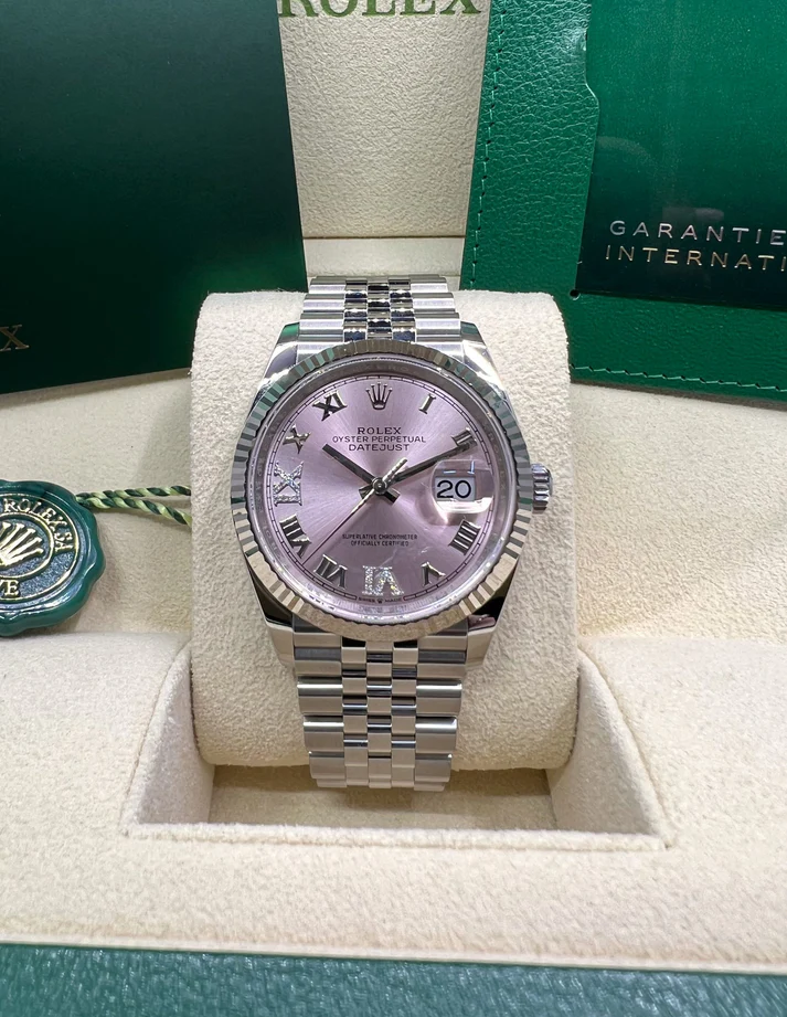 RLX  Datejust 36mm 126234 Pink Roman Dial Oyster Stainless Steel
