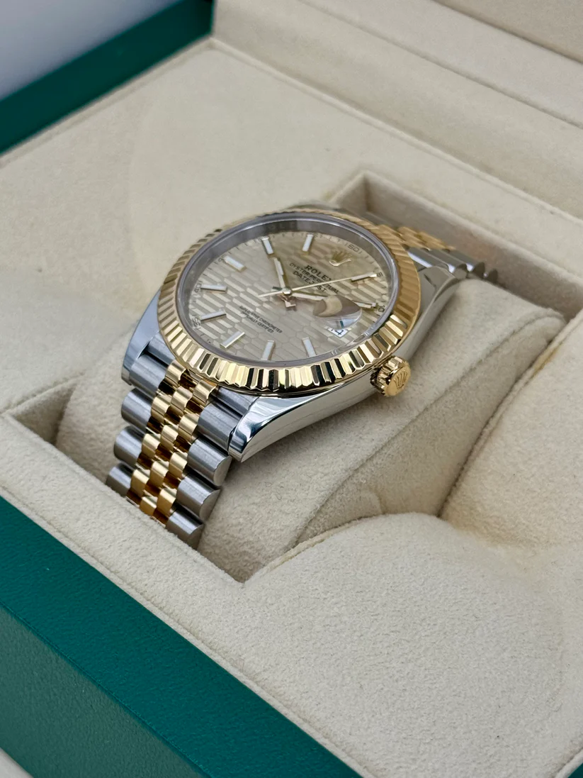 RLX  Datejust 41mm Swiss Replica Watch | Two Tone Jubilee Bracele Champagne Fluted Dial Ref 126333