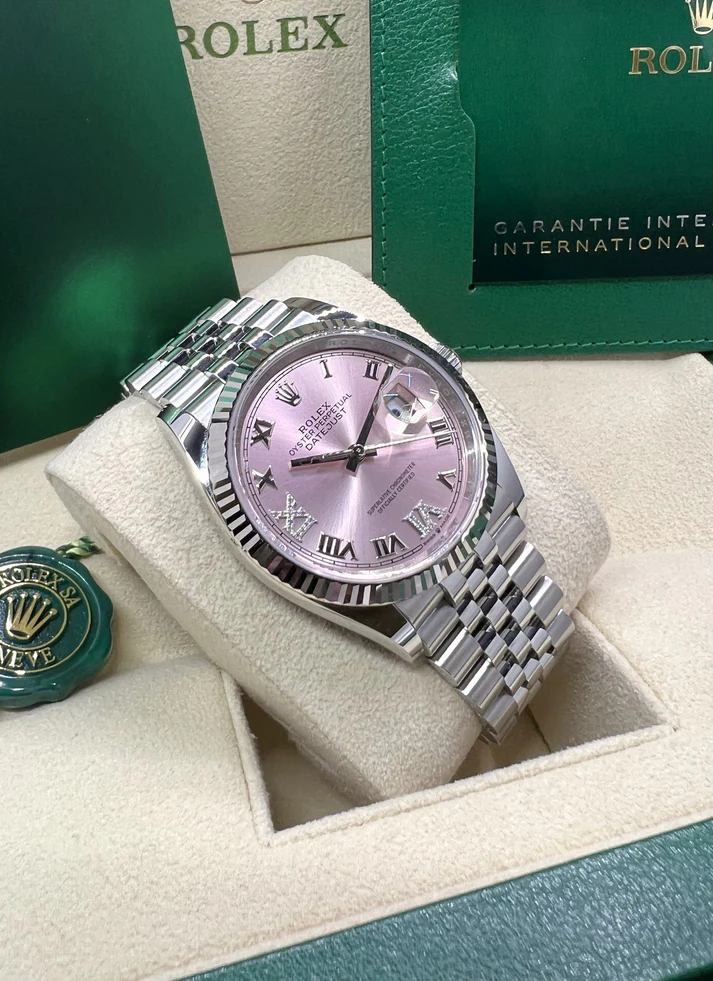 RLX  Datejust 36mm 126234 Pink Roman Dial Oyster Stainless Steel