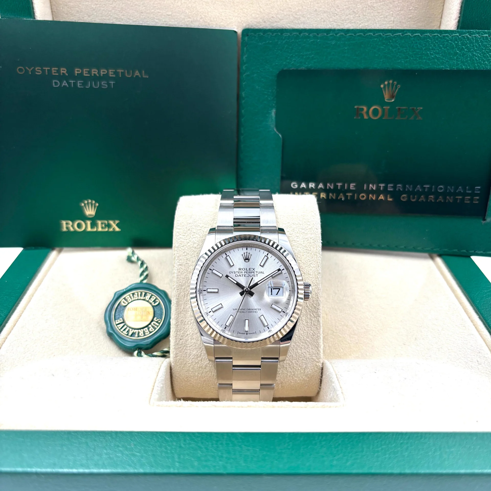 RLX  Datejust 36mm 126234 Silver Index Dial Oyster Stainless Steel