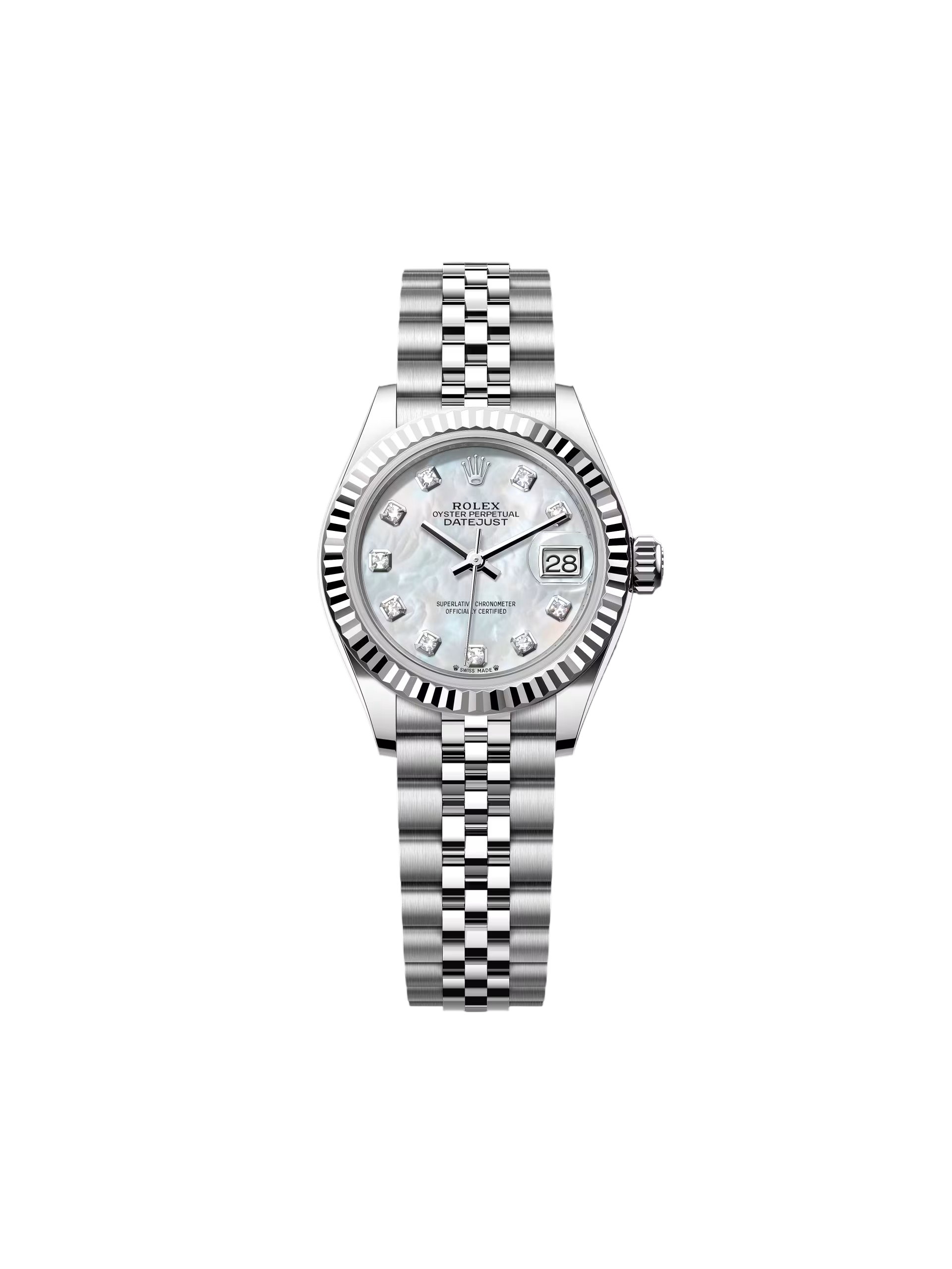 RLX Lady-Datejust 28mm 279174 Mother Of Pearl Diamond Dial Oyster Bracelet