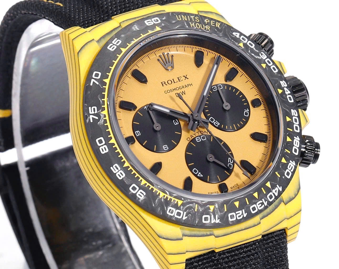 Rolex Cosmograph Daytona DIW Carbon Yellow “BUMBLEBEE” 40mm Replica 1:1 – Top Quality Version
