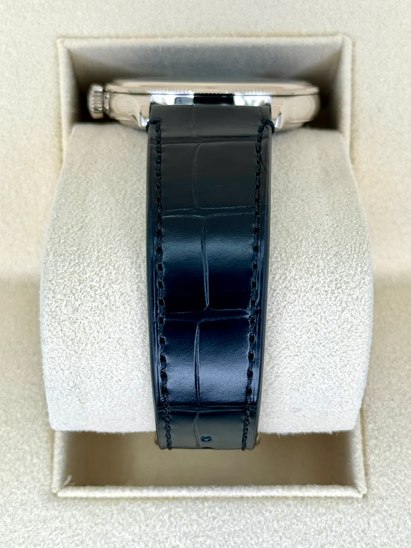 Rolex 1908 White Gold Black Dial Black Alligator Strap - 52509-0002