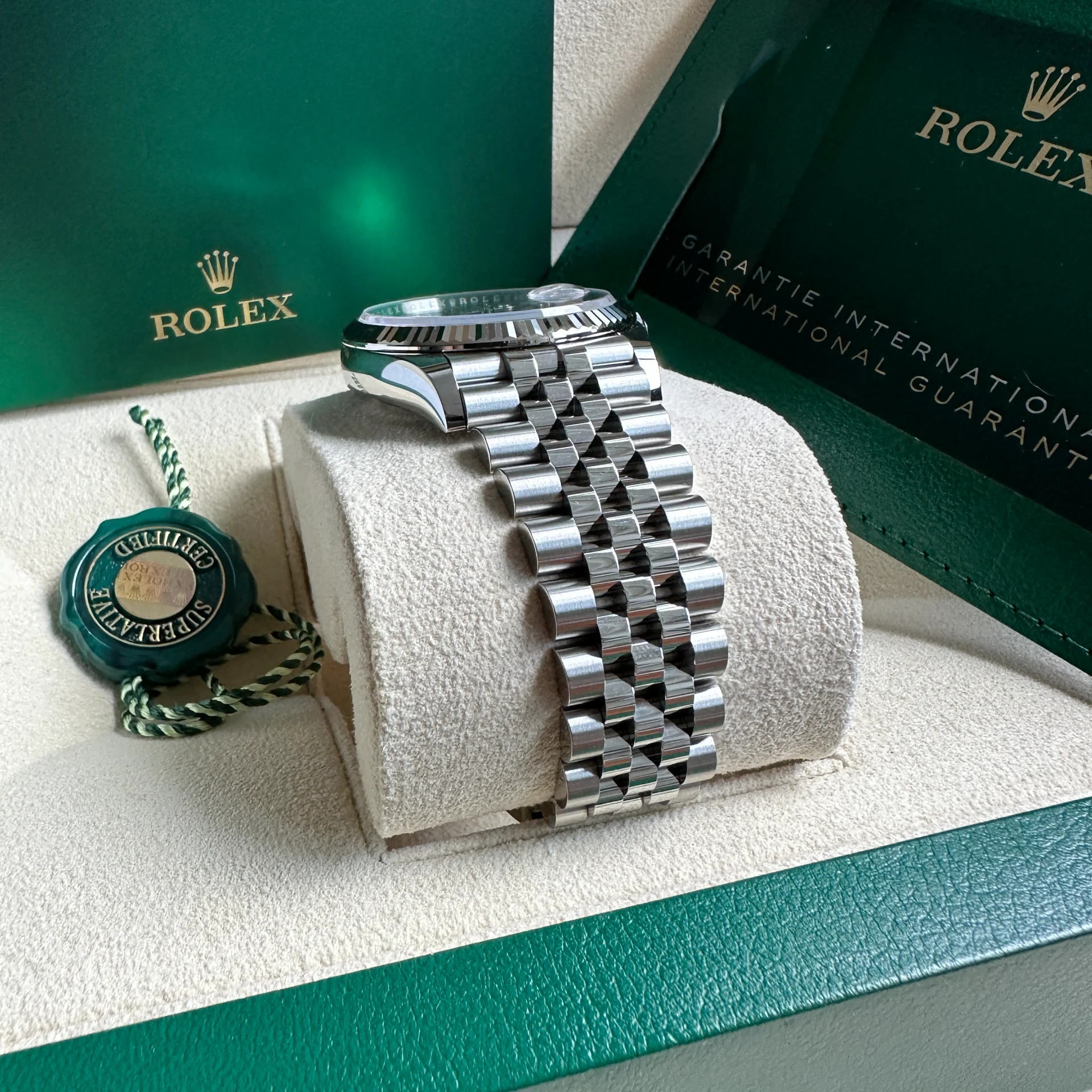 RLX  Datejust 36mm 126234 Blue Diamond Dial Stainless Steel Jubilee Mens Watch