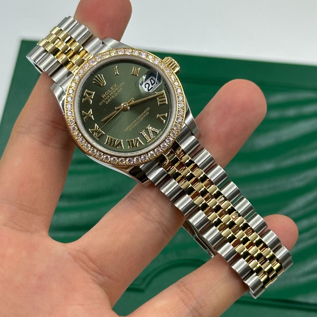 RLX Datejust m278383RBR-0015/0016 31mm Olive Green Dial Oyster Bracelet