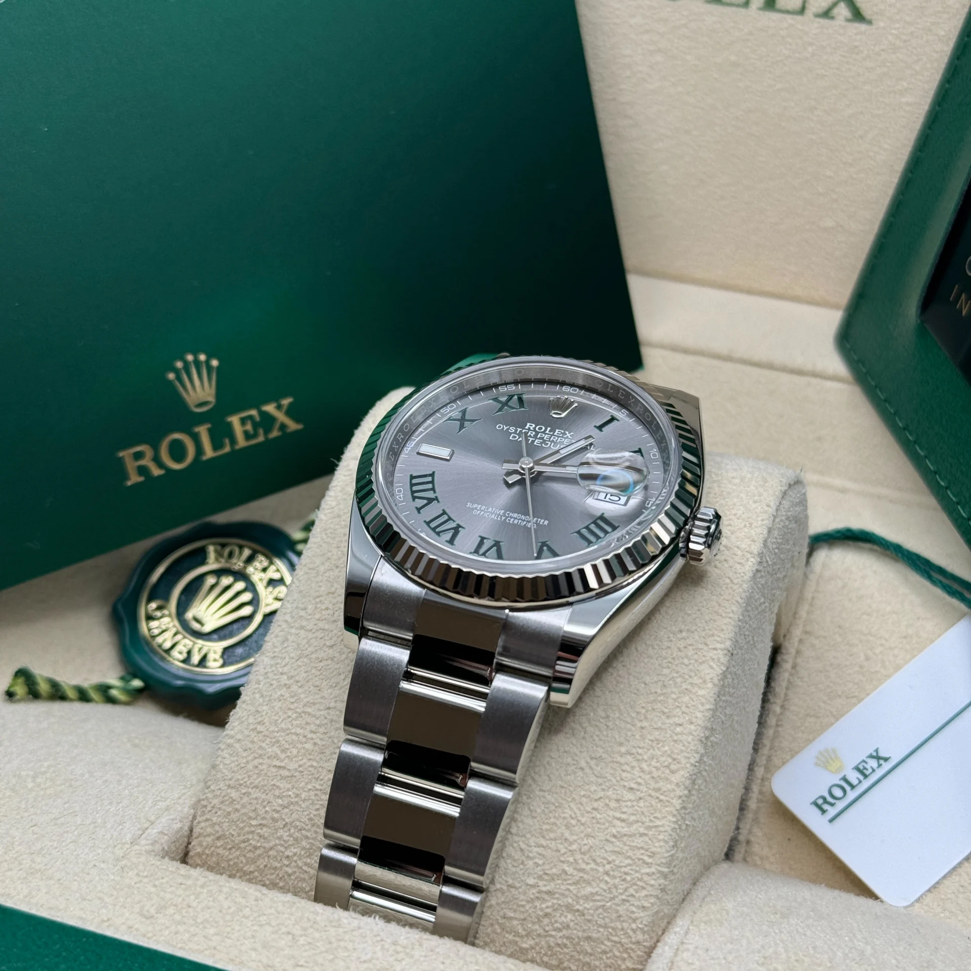 RLX  Datejust 36mm 126234 Datejust Slate Roman Dial Jubilee Watch