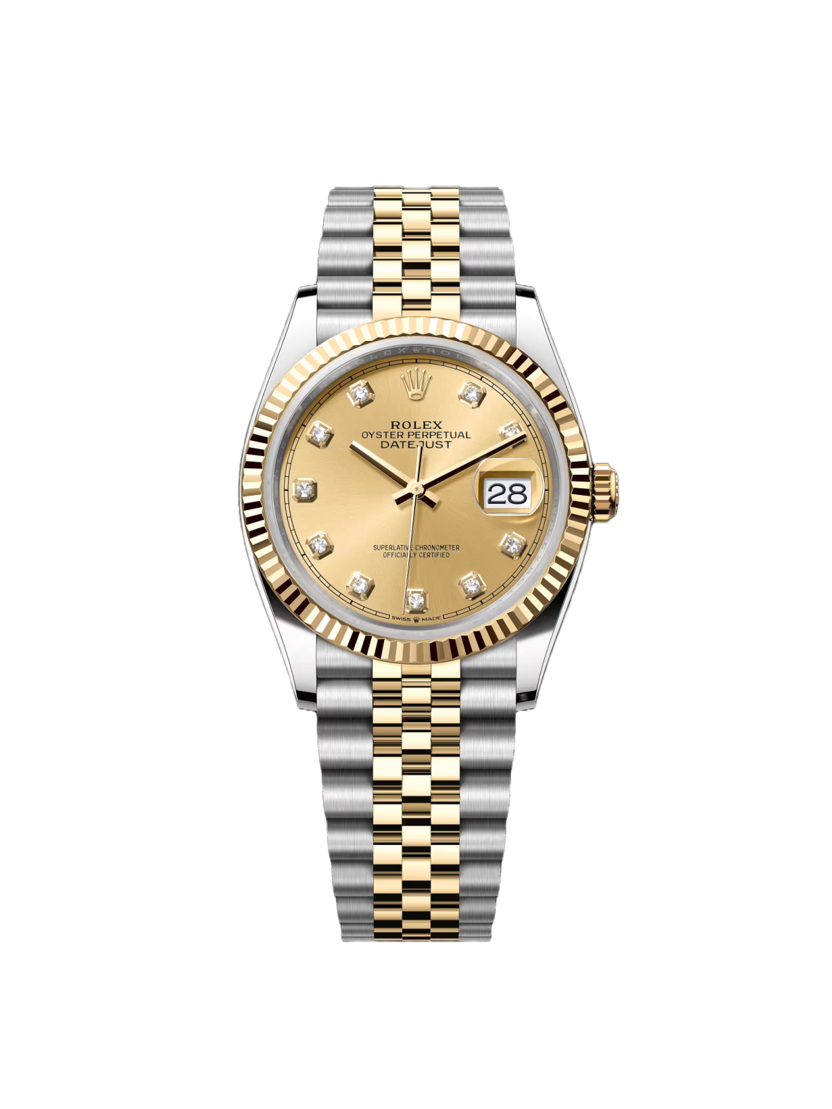 RLX  Datejust 36mm 126233 Champagne Dial Jubilee Bracelet Watch
