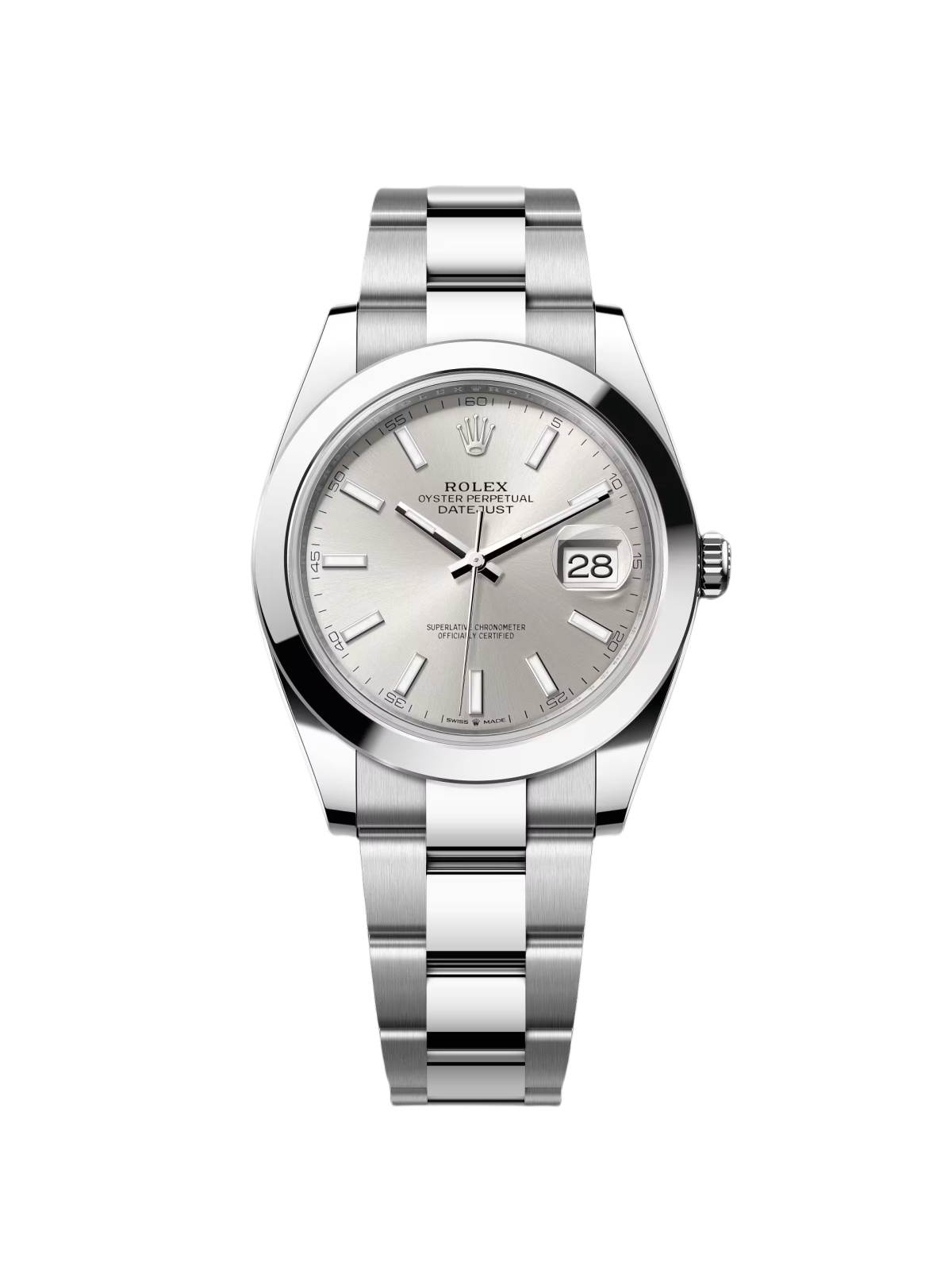 RLX Datejust 41mm 126300 Silver Index Jubilee Stainless Steel Watch