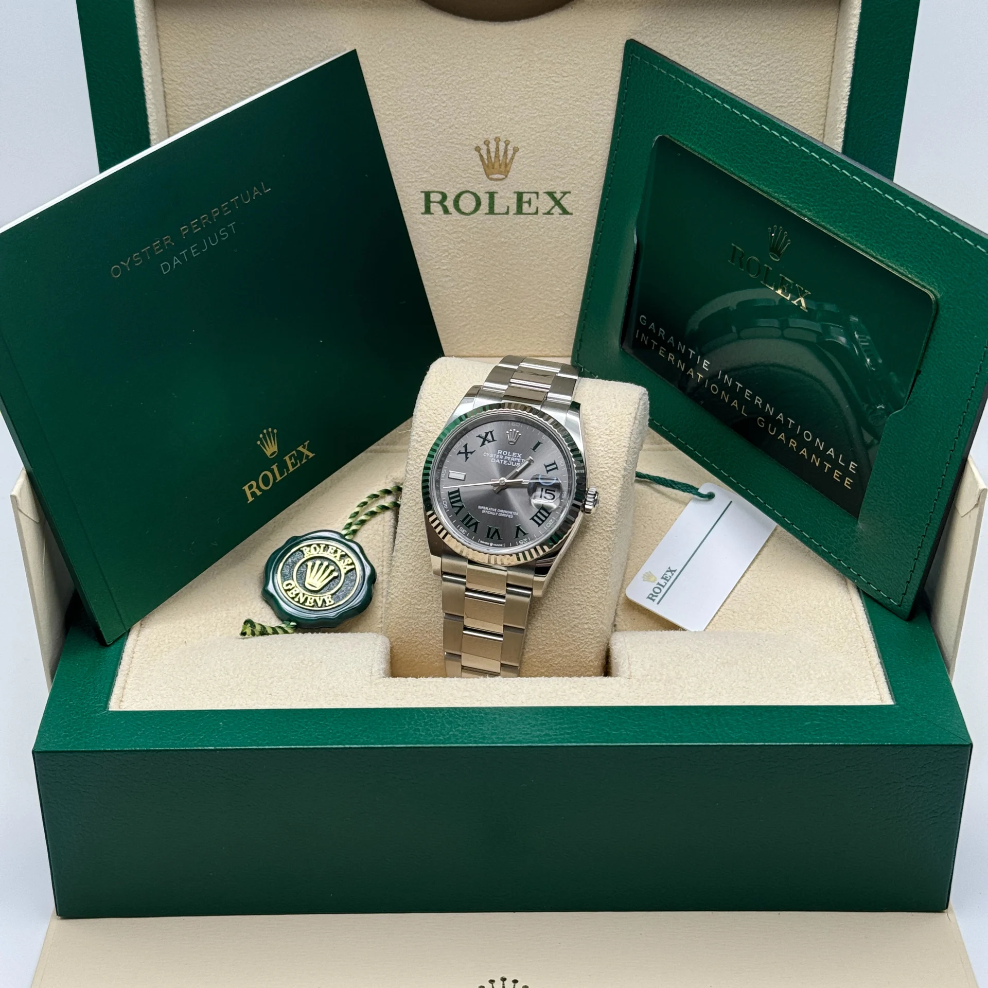 RLX  Datejust 36mm 126234 Datejust Slate Roman Dial Jubilee Watch