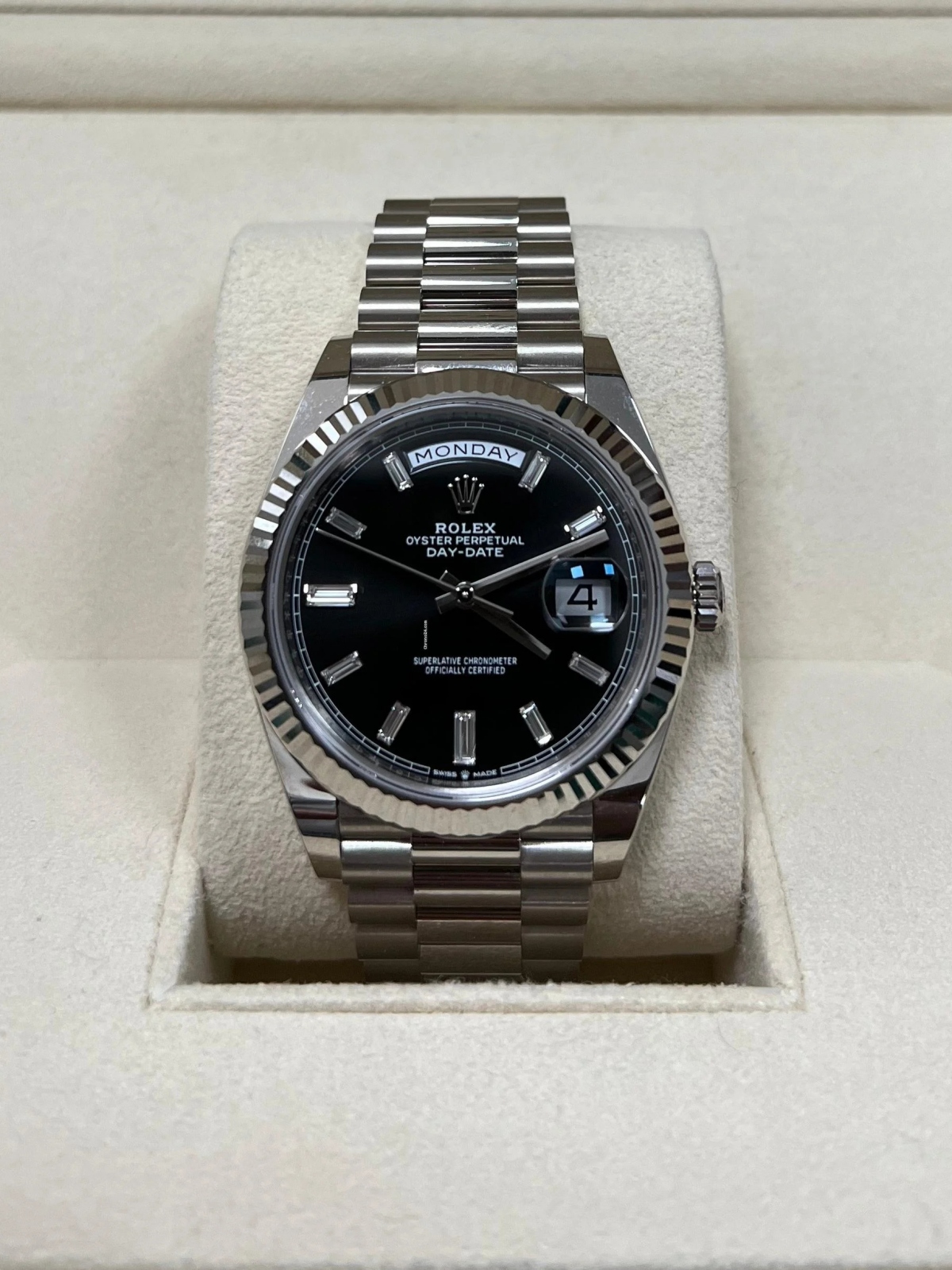 RLX  Day-Date 40mm  Black Diamonds Dial 228236-0004