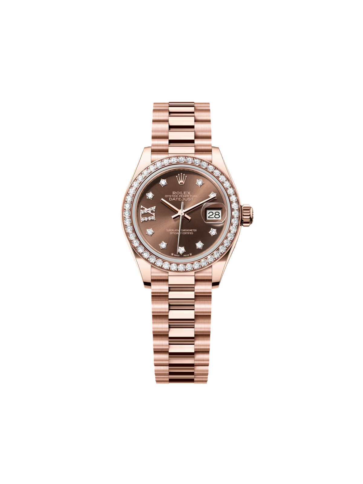 RLX  Lady-Datejust 28mm 279135RBR Chocolate Diamond Dial Jubilee Bracelet