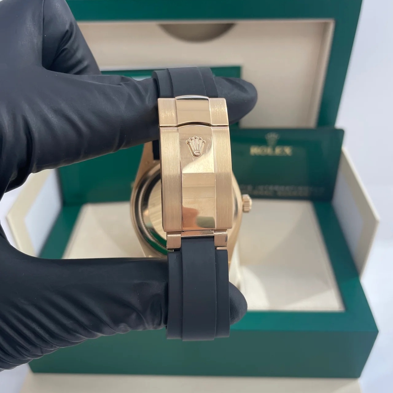 RLX  Sky-Dweller 42mm Yellow Gold White Dial Oysterflex - 336238