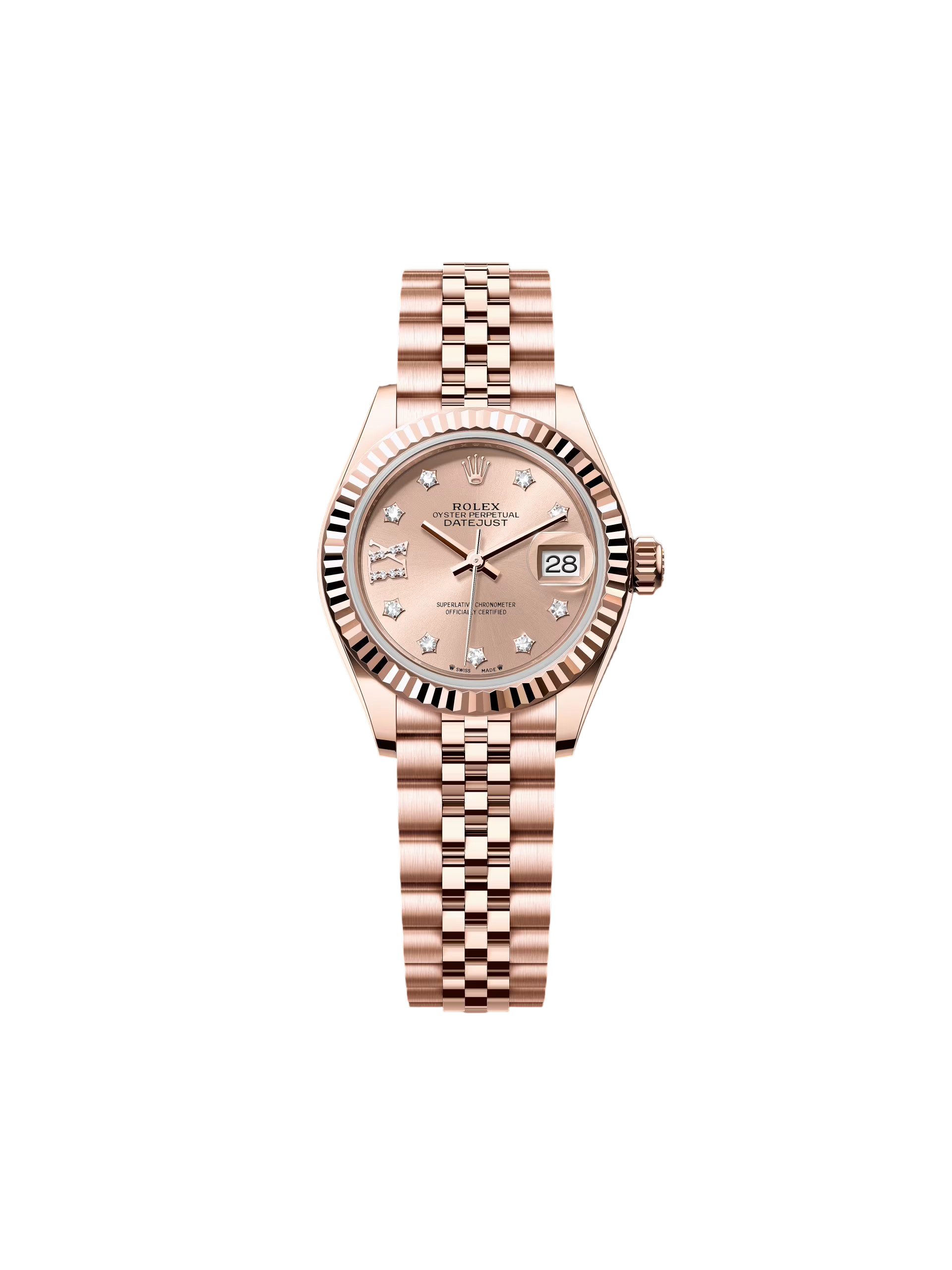 RLX Lady-Datejust 28mm 279175 Rose Dial President Everose Gold