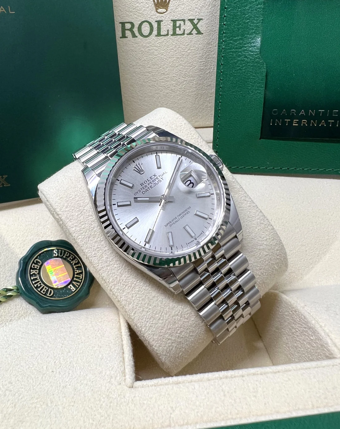 RLX  Datejust 36mm 126234 Silver Index Dial Oyster Stainless Steel