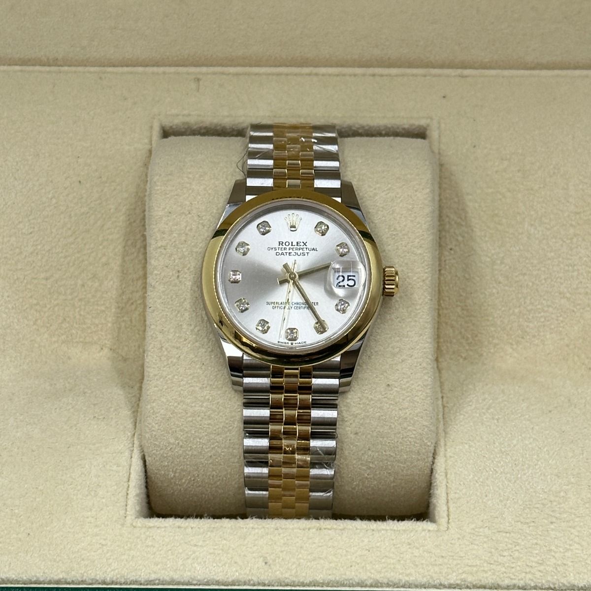 RLX Datejust m278243-0019/0020 31mm Silver Dial Yellow Rolesor Oyster Watch