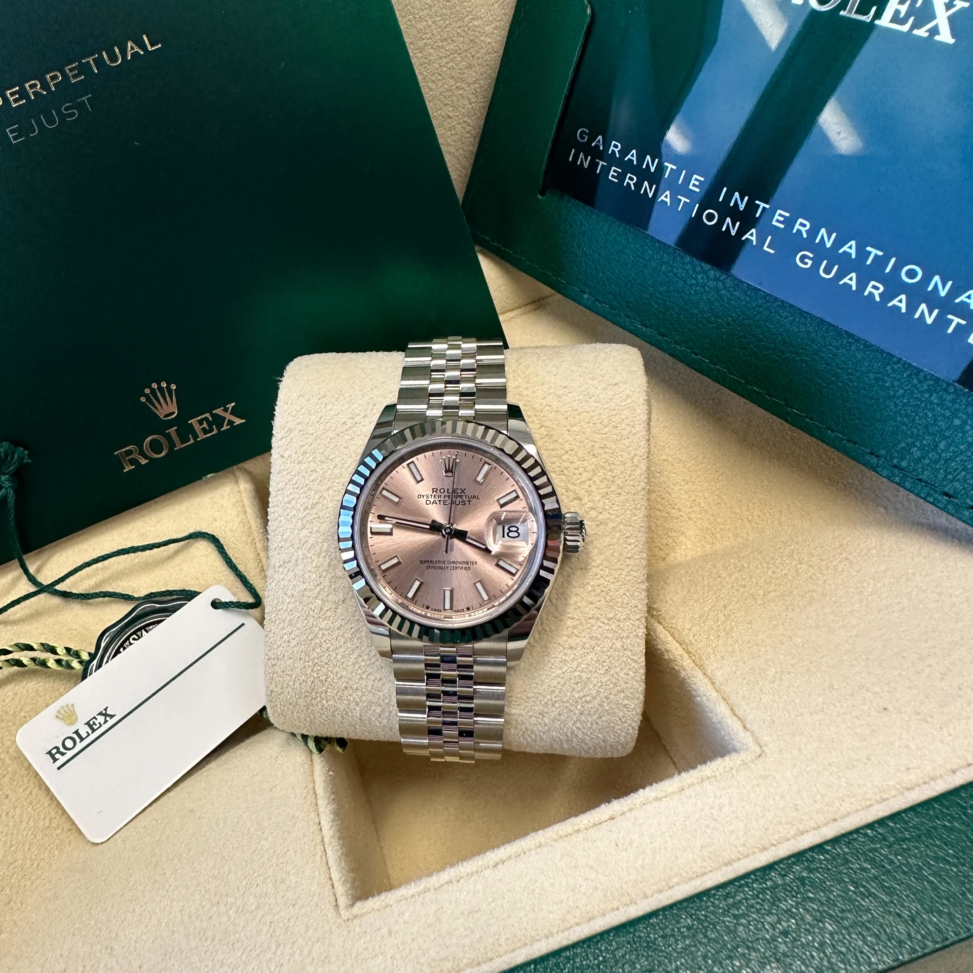 RLX Lady-Datejust 28mm 279174 Pink Dial Oyster Bracelet
