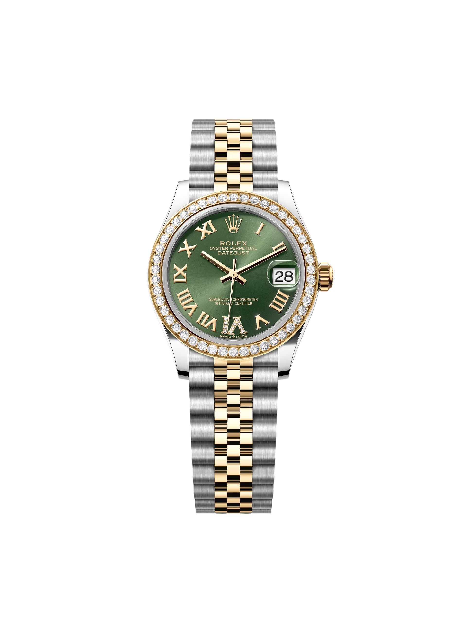 RLX Datejust m278383RBR-0015/0016 31mm Olive Green Dial Oyster Bracelet