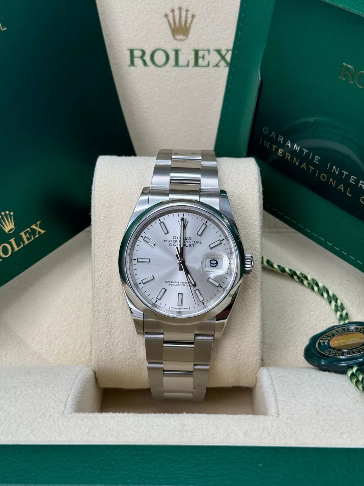 RLX  Datejust 36mm 126200 Oyster Perpetual Silver Dial Jubilee Stainless Steel