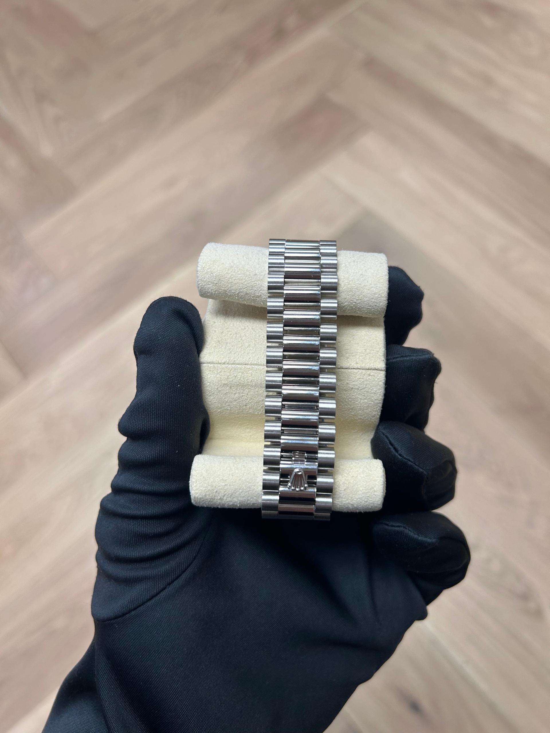 RLX Day-Date 40mm 228396TBR-0027 Meteoriate Baguette Diamond Dial and Bezel Watch