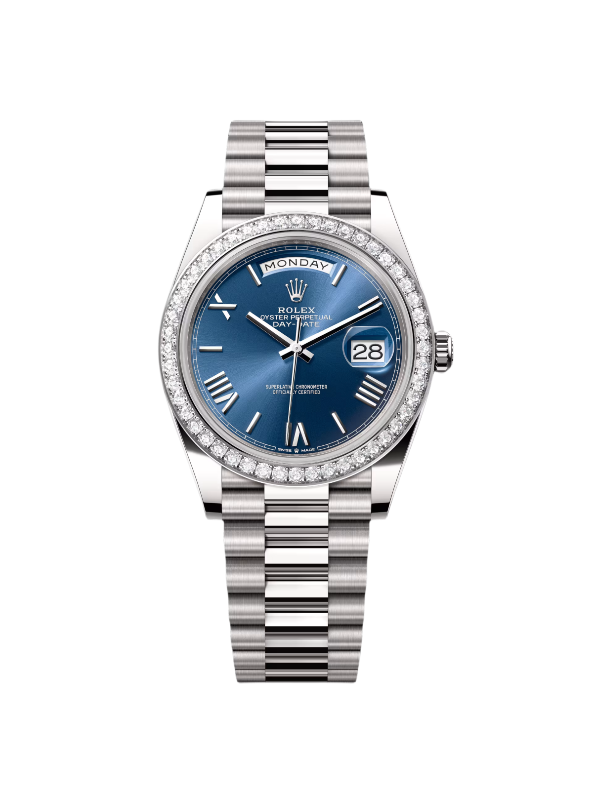 RLX  Day-Date 40mm 228349RBR-0005 Bright Blue Dial President Bracelet