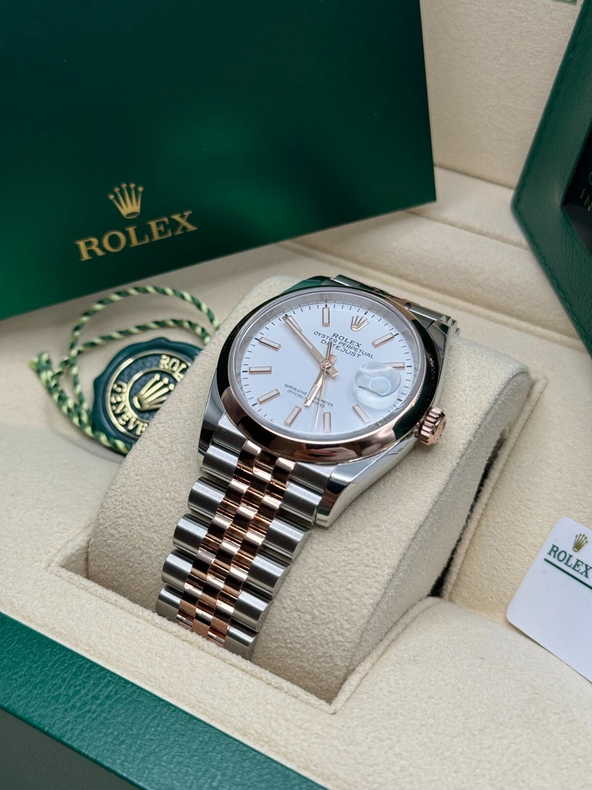 RLX  Datejust 36mm 126201 White Dial Jubilee Bracelet Watch