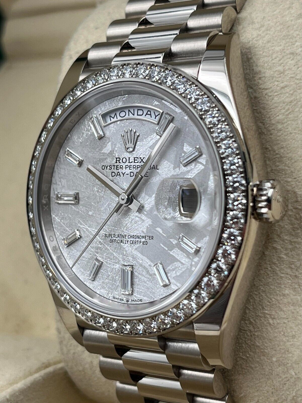 RLX  Day-Date 40mm 228349RBR-0040 Meteorite Dial President Bracelet