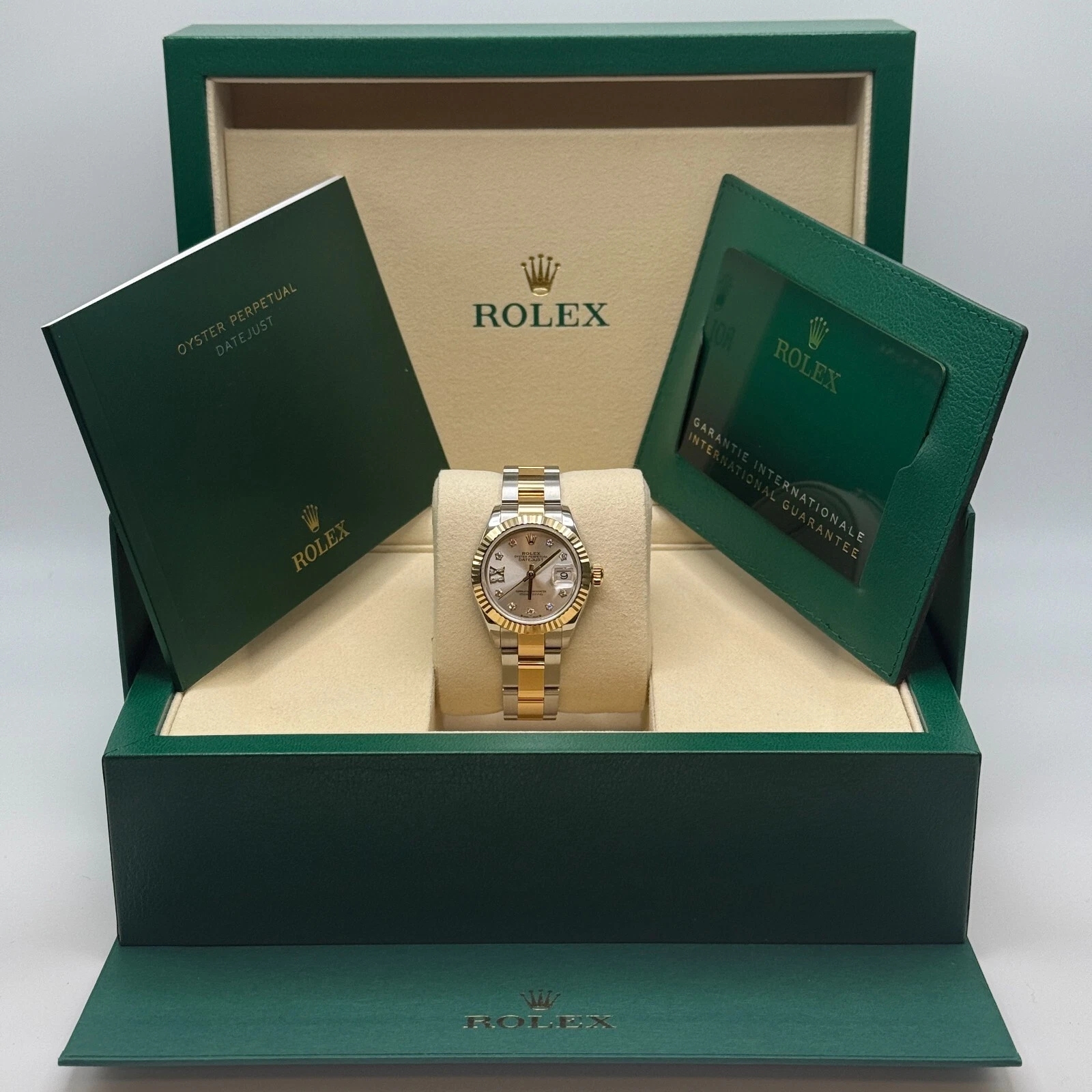 RLX Lady-Datejust 28mm 279173 Silver Diamond Dial Oyster Bracelet